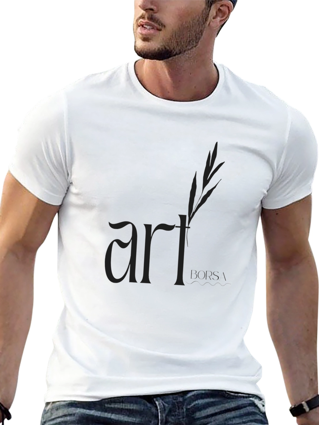 Black Men's Black 'art' Graphic Tee - Casual Comfort view 13