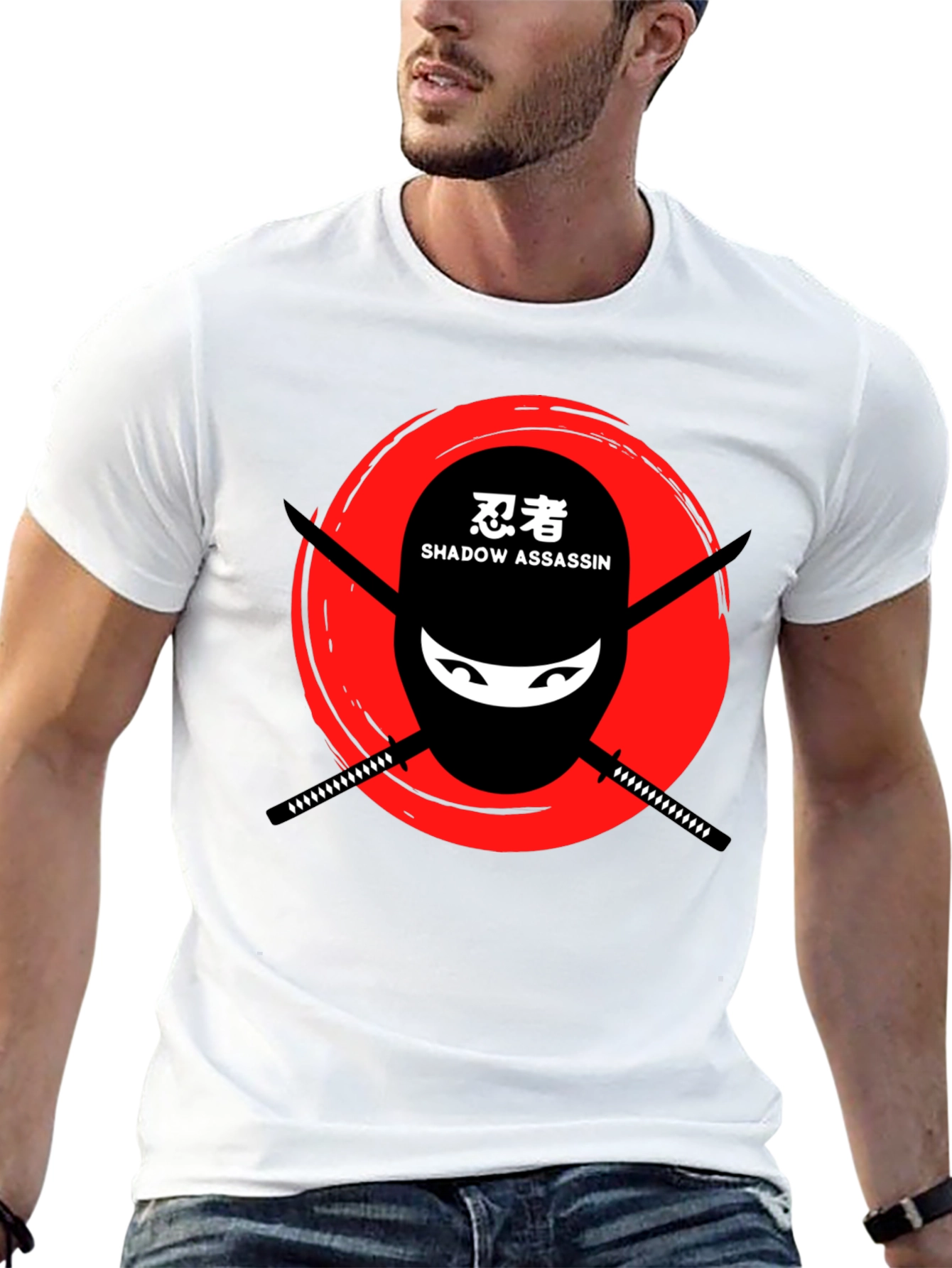 Black Ninja Shadow Assassin Graphic T-Shirt view 13