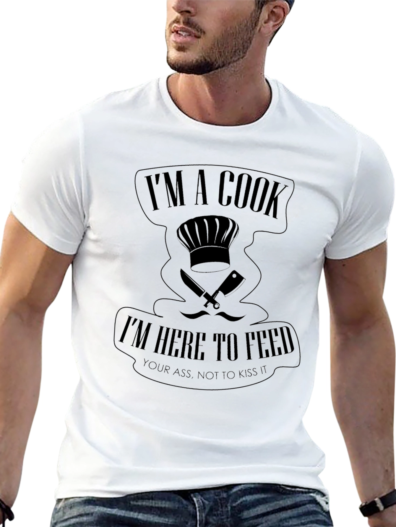 Black I'm A Cook Funny Graphic Print Tee view 13