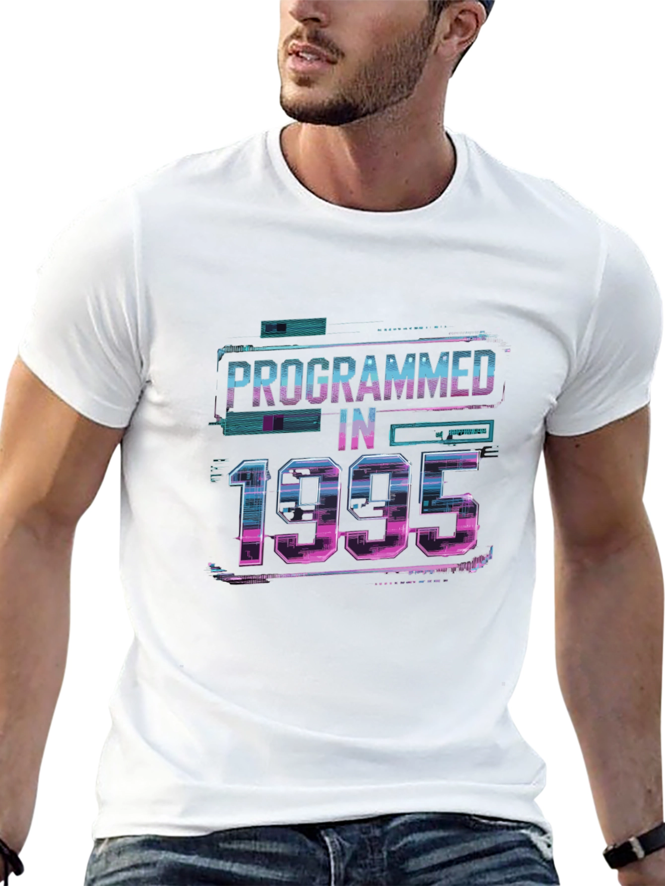 Black Programmed in 1995 Graphic T-Shirt view 13