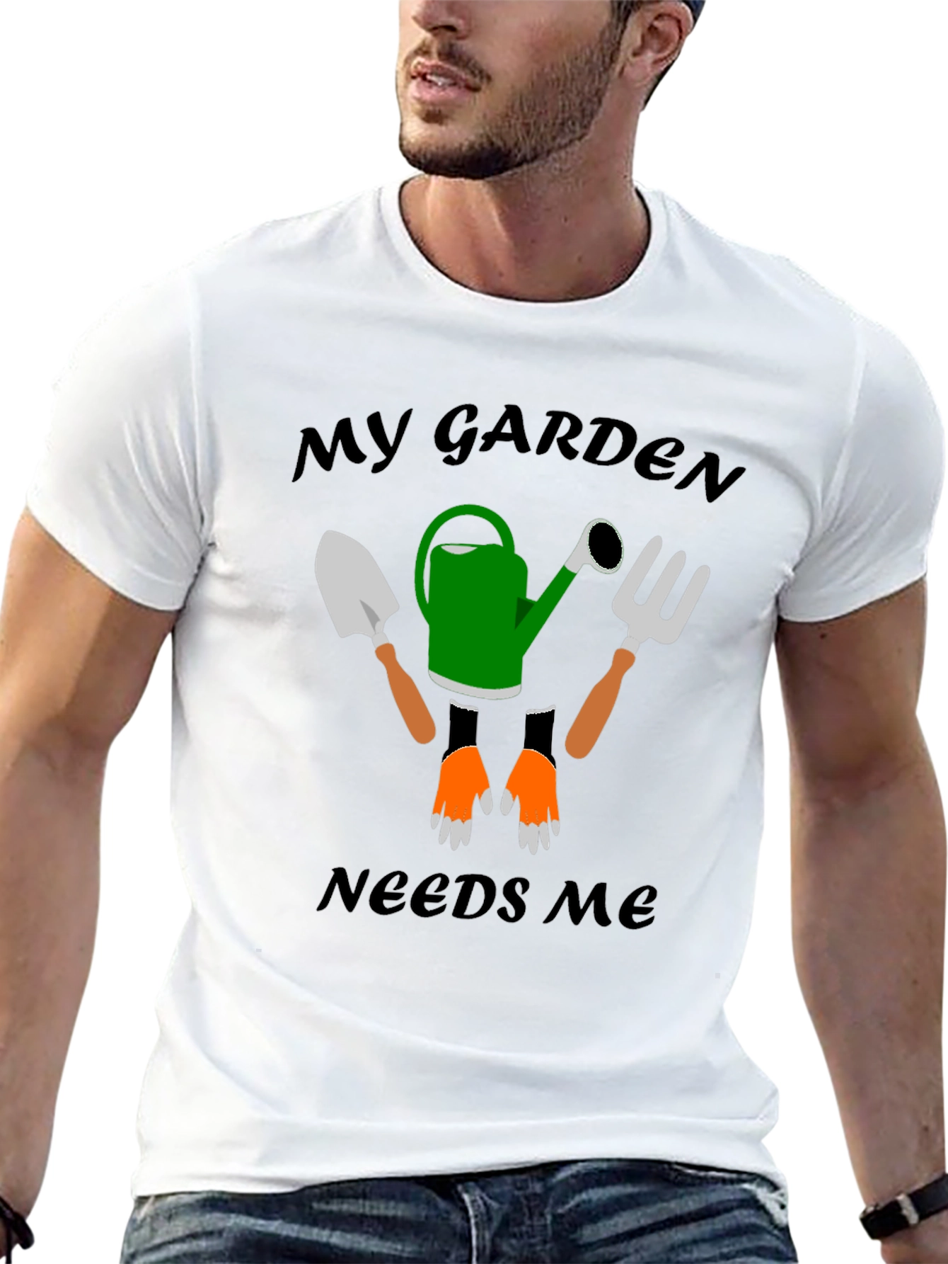 Black My Garden Needs Me Graphic T-Shirt view 13