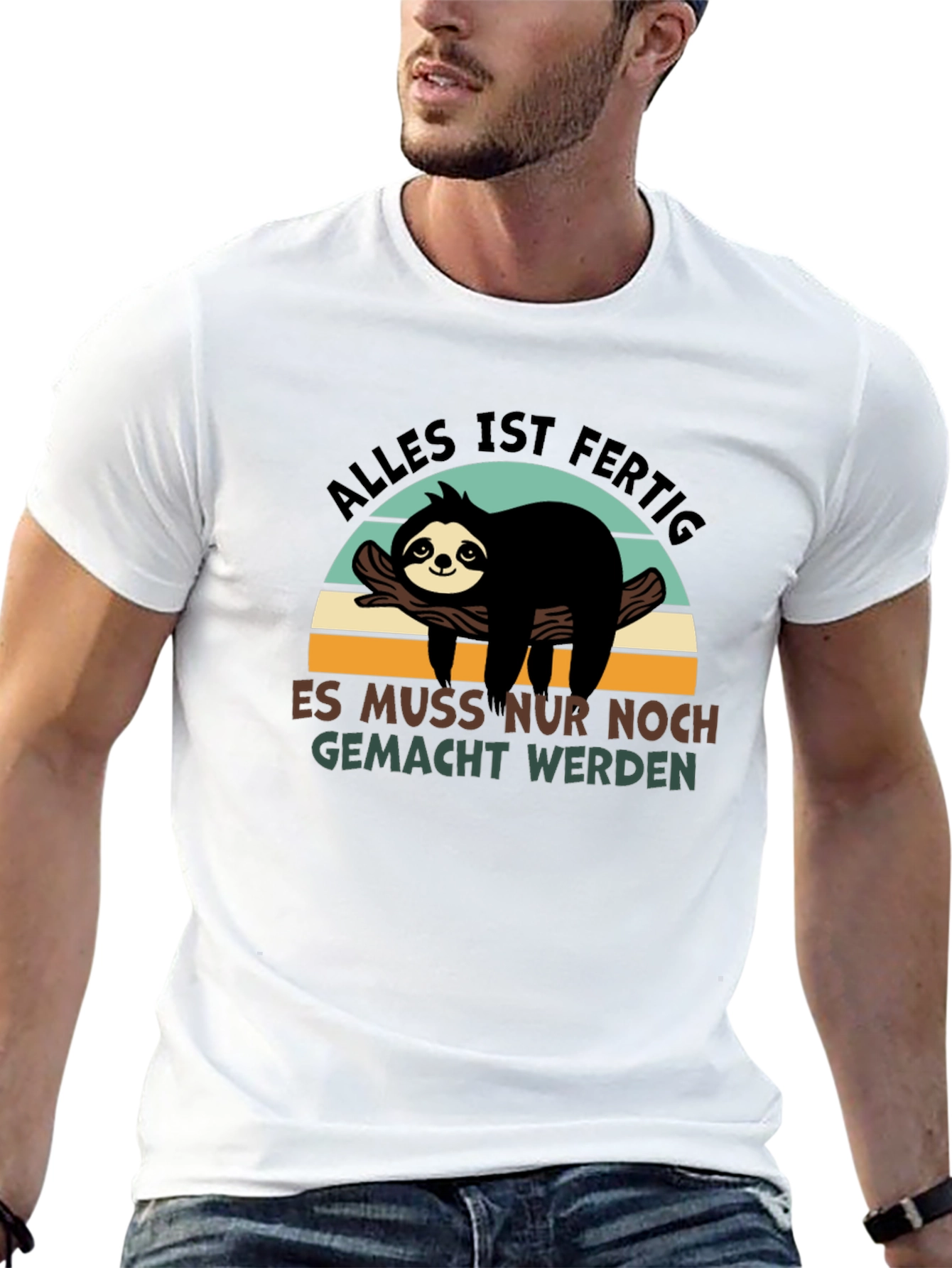 Black Alles Ist Fertig Sloth Graphic Tee - Relaxed Fit view 13