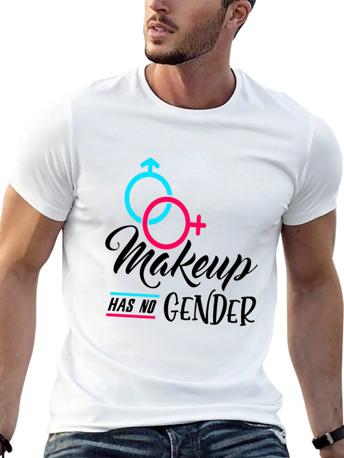 Black Makeup Has No Gender Black Tee view 13