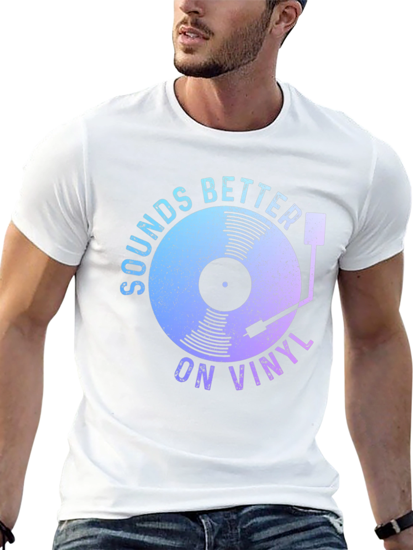 Black Sounds Better on Vinyl Graphic Tee view 13