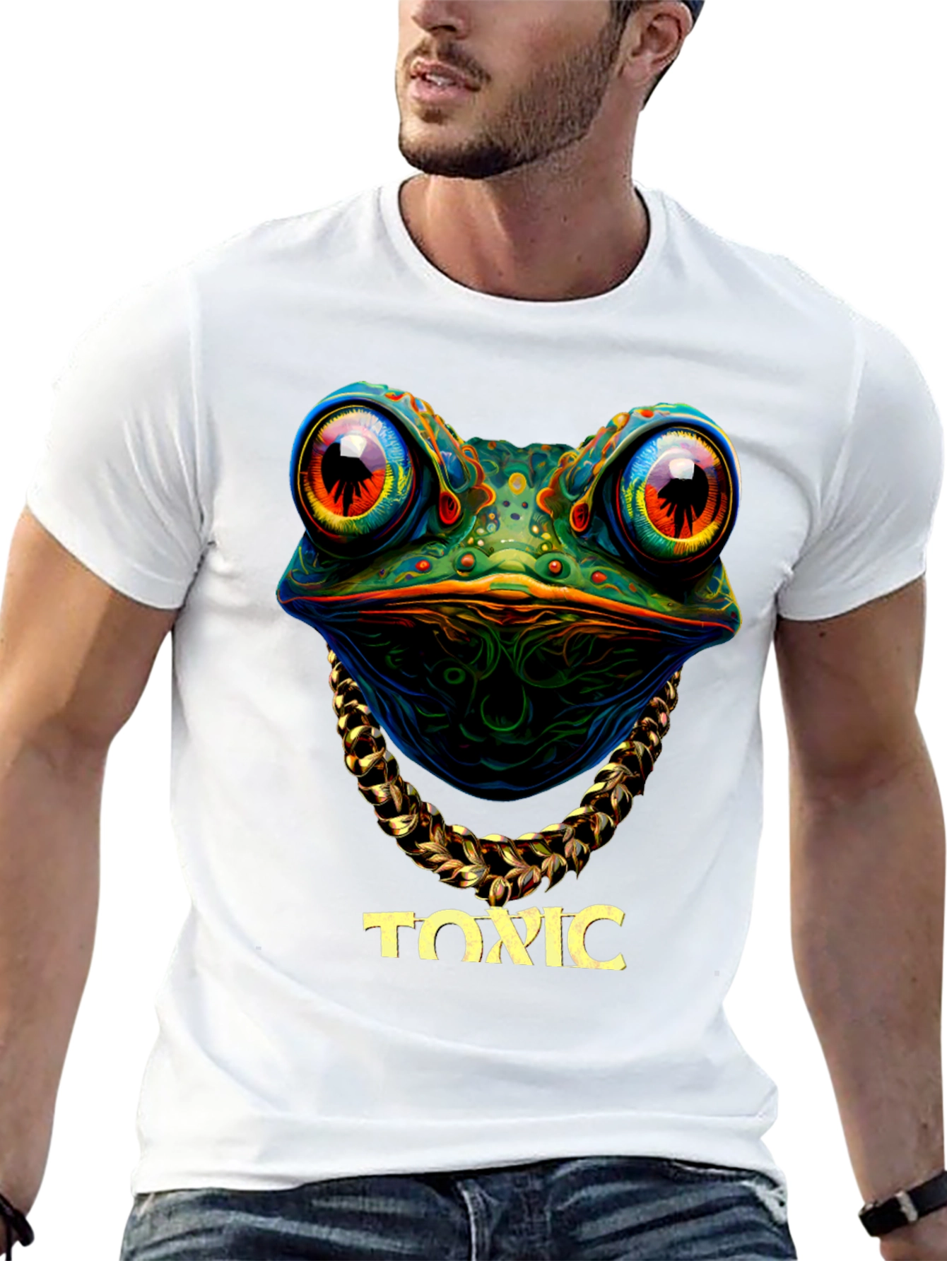 Black Toxic Frog Graphic T-Shirt - Unique Design view 13