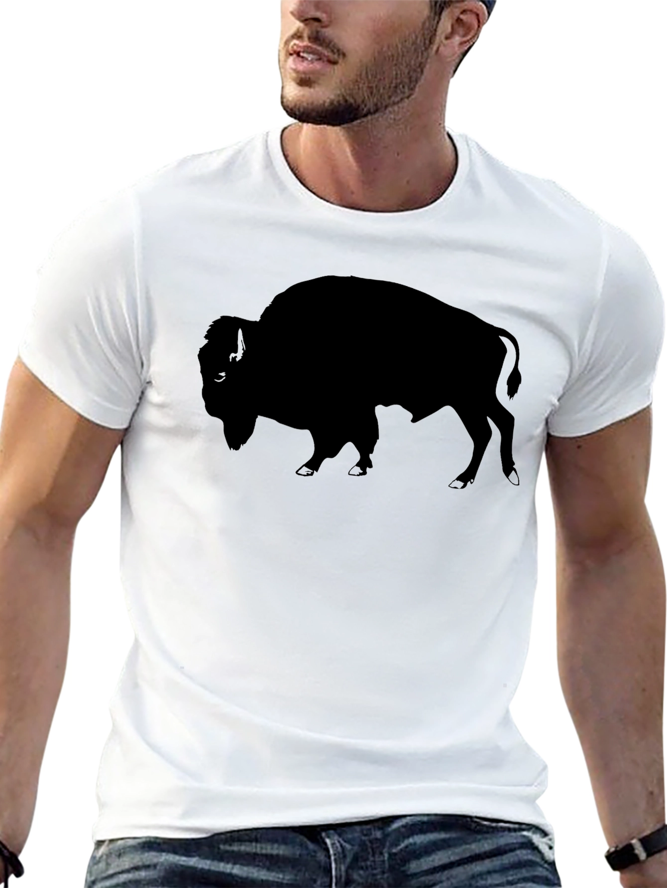 Black Black Buffalo Graphic Tee - Stylish & Comfortable view 13