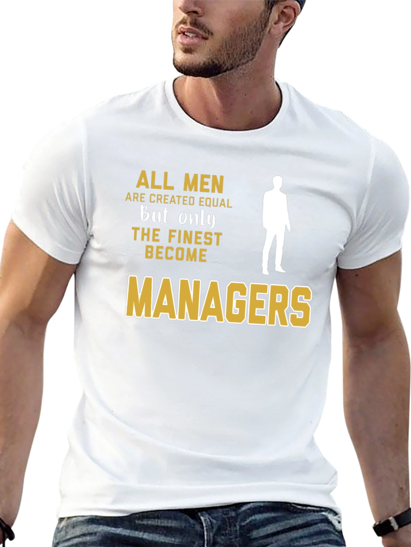 Black Finest Managers T-Shirt - All Men Are Created Equal view 13