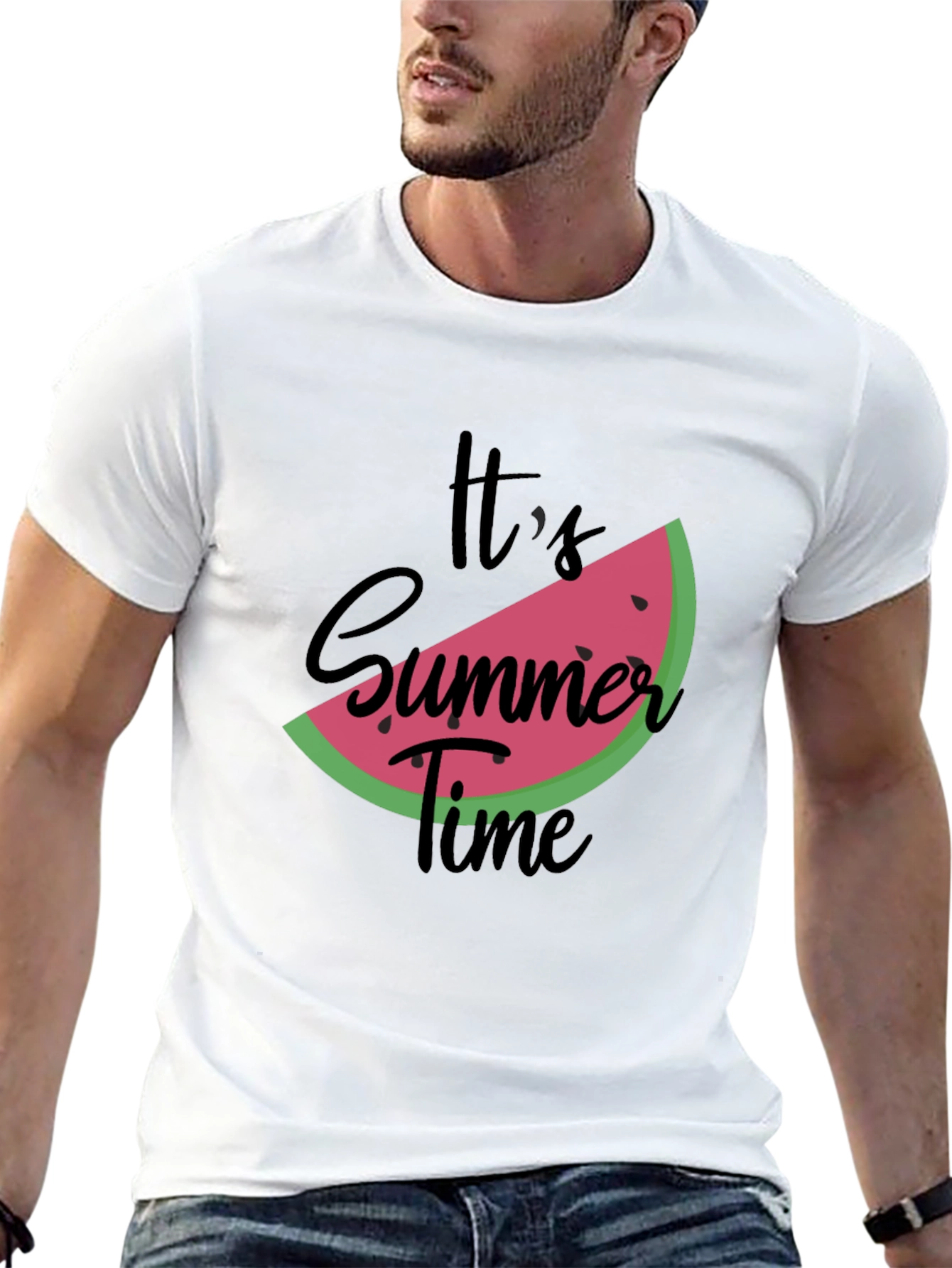 Black Summer Time Watermelon Graphic Tee - Black view 13
