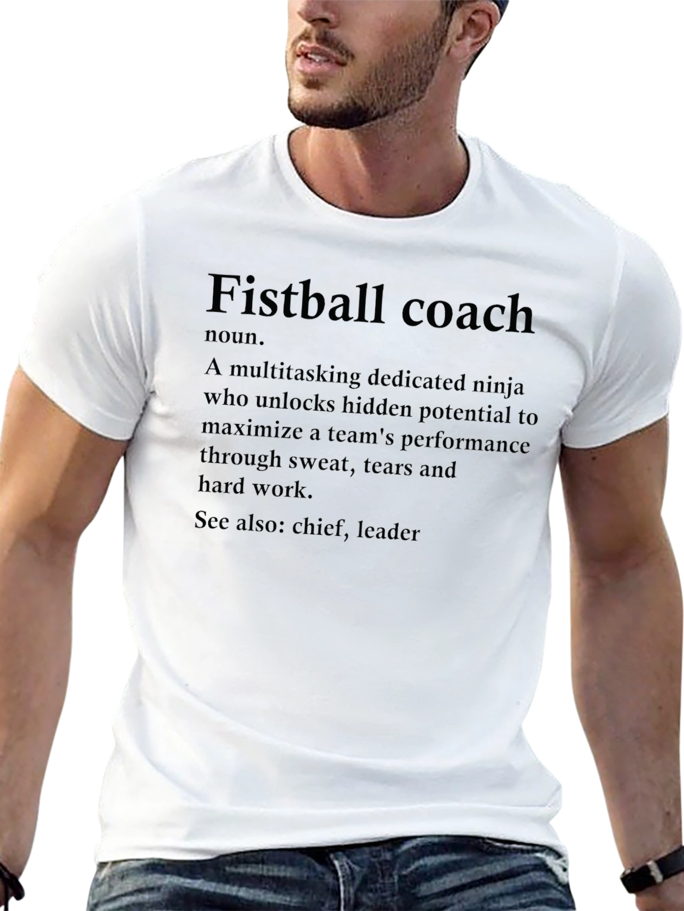 Black Fistball Coach Definition Black T-Shirt view 13