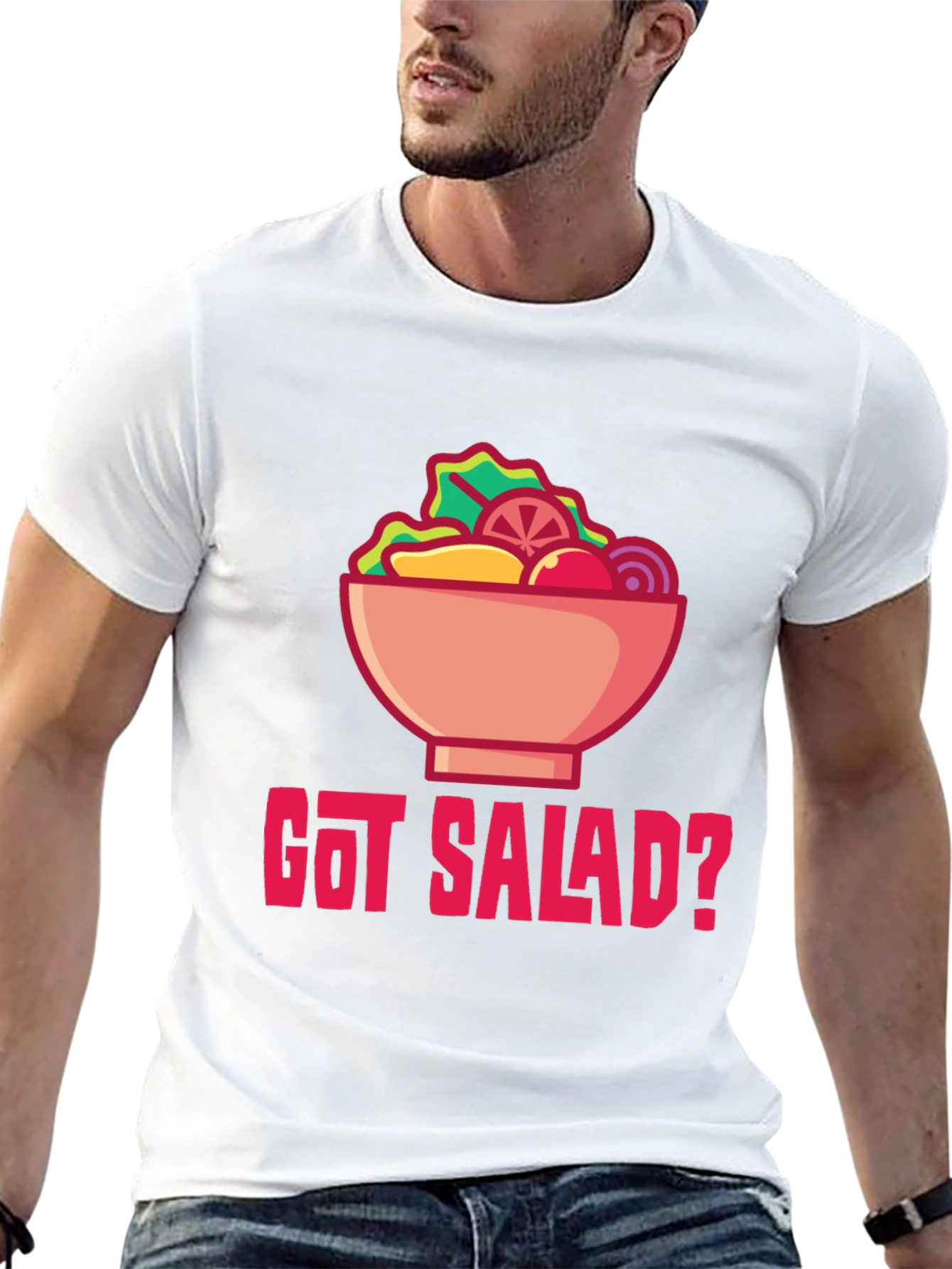 Black Got Salad? Graphic Tee - Black Cotton Blend view 13