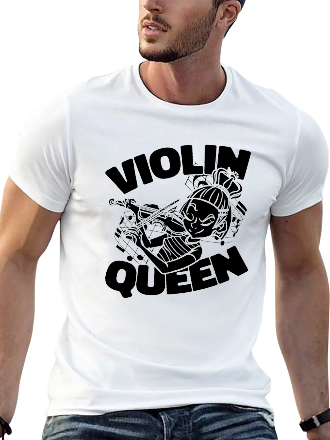 Black Violin Queen Black T-Shirt view 13