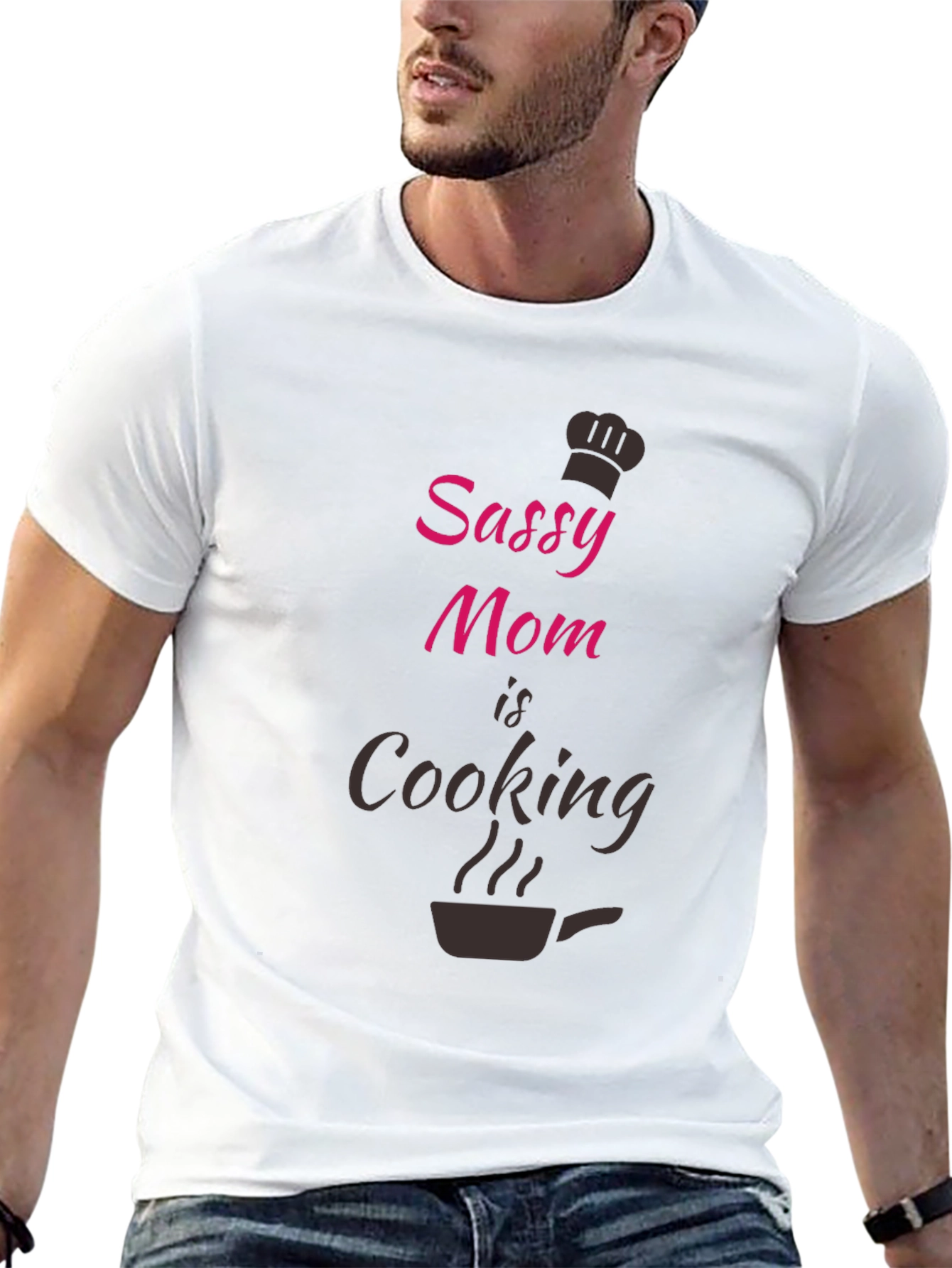 Black Sassy Mom Cooking Graphic Tee - Black view 13