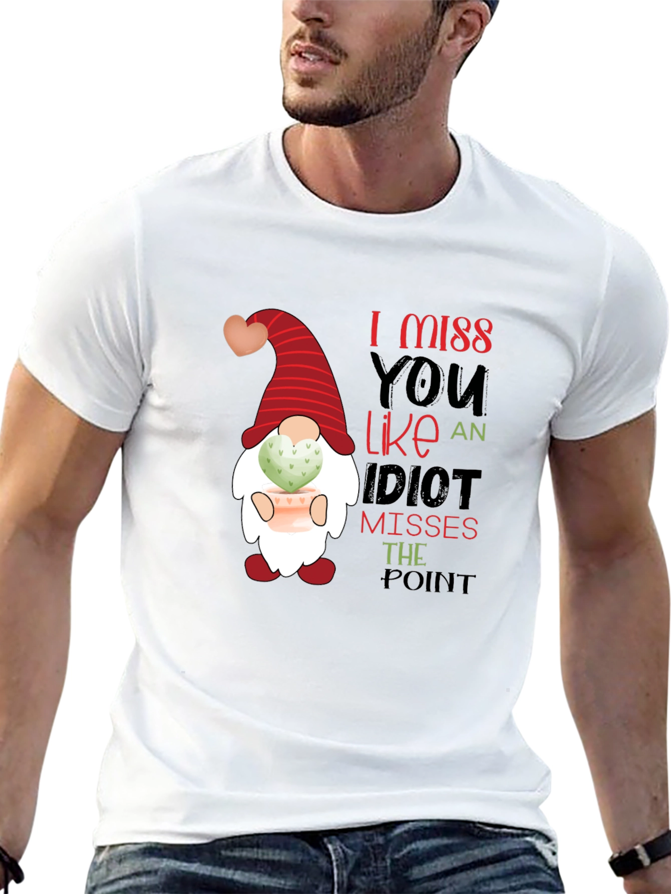 Black I Miss You Like an Idiot T-Shirt view 13