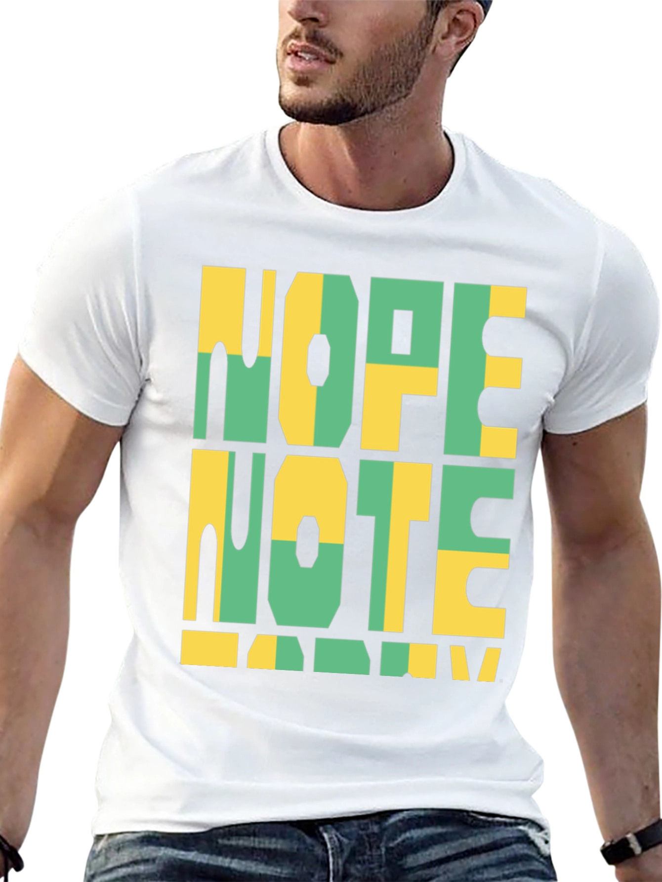 Black Nope Note Today Graphic Tee view 13