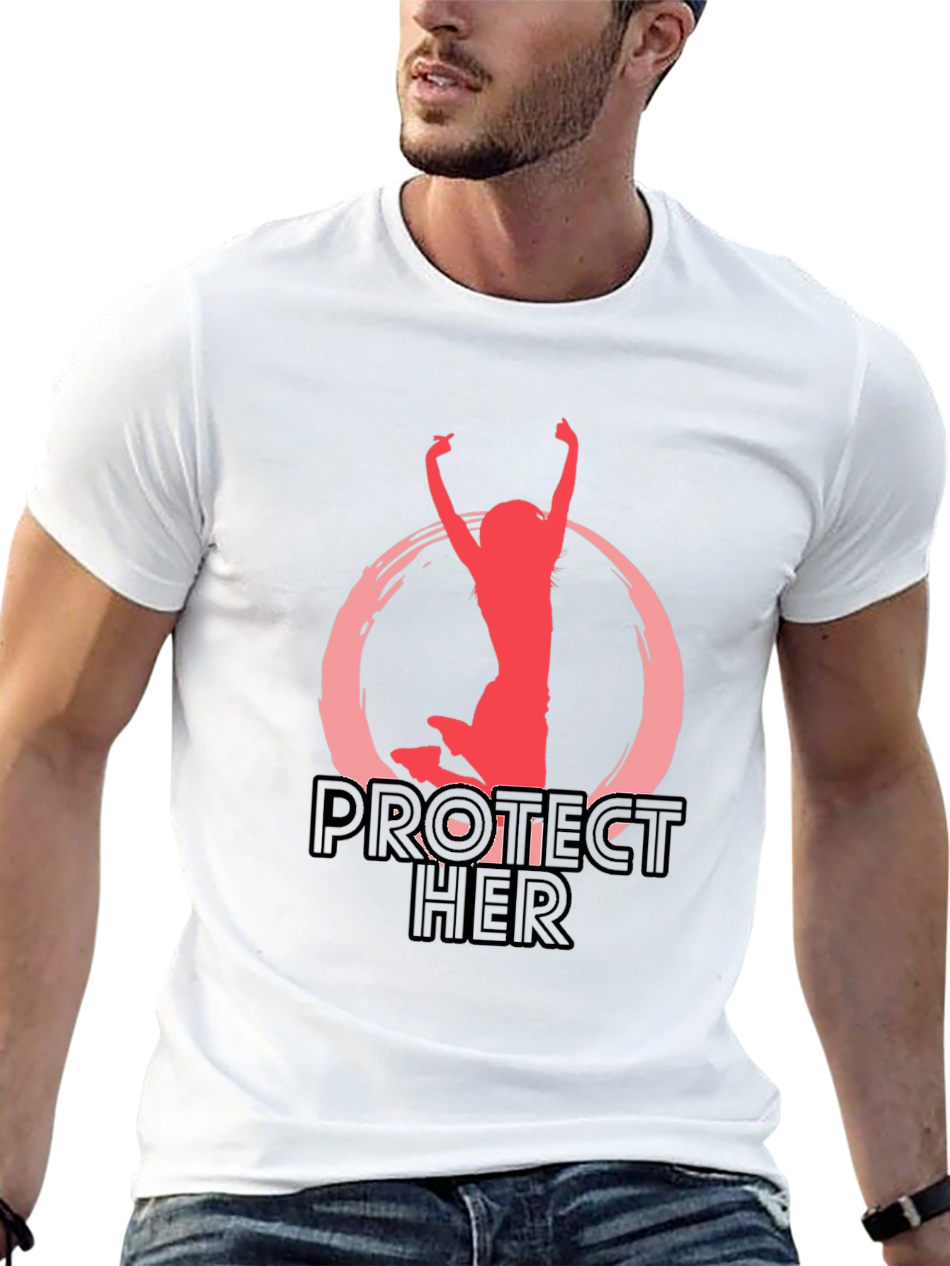 Black Protect Her Graphic T-Shirt view 13
