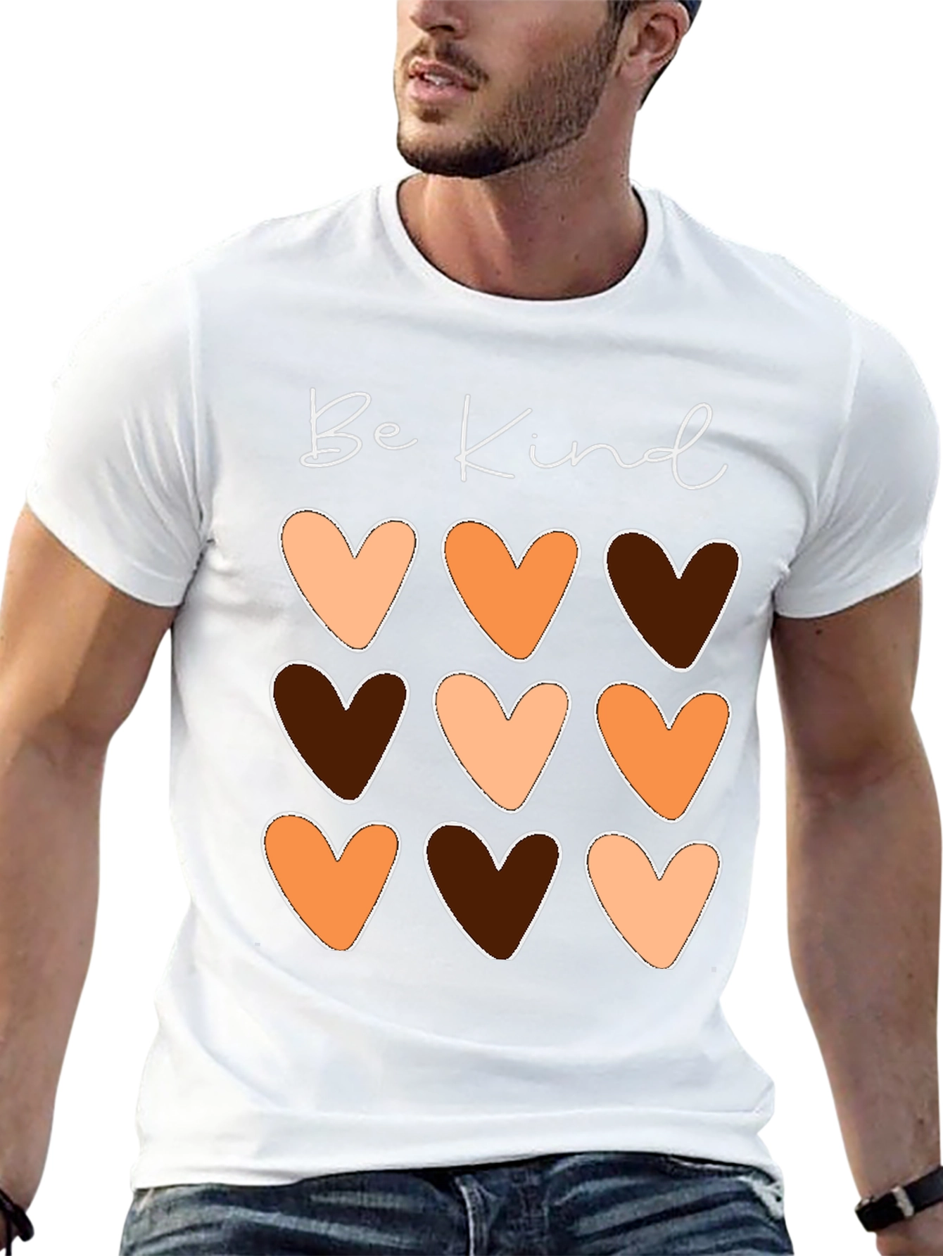 Black Be Kind Heart Diversity T-Shirt view 13