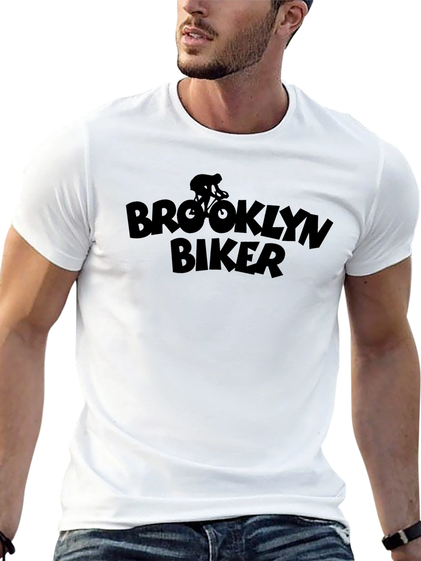 Black Brooklyn Biker Graphic T-Shirt view 13