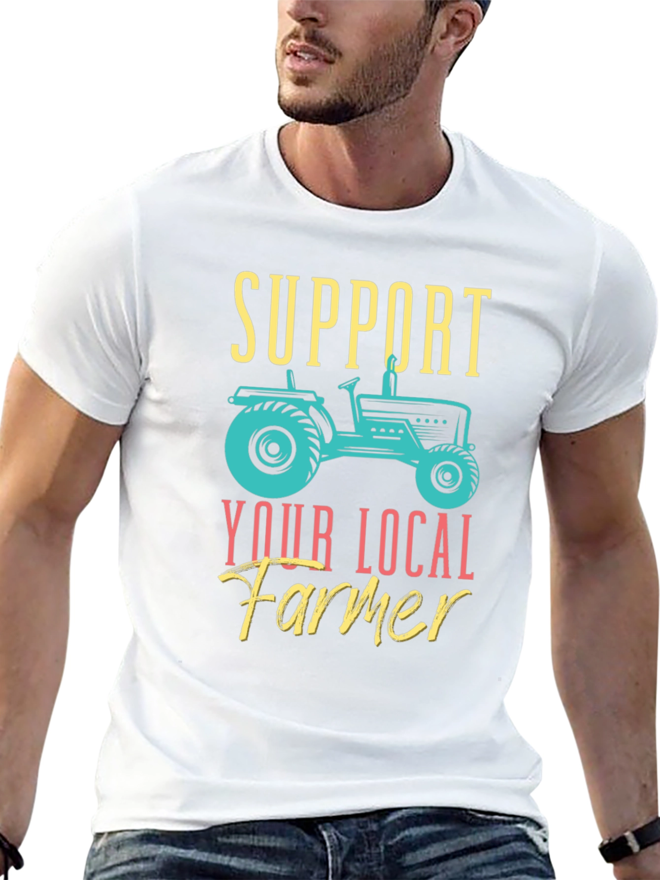 Black Support Local Farmer Graphic Tee view 13
