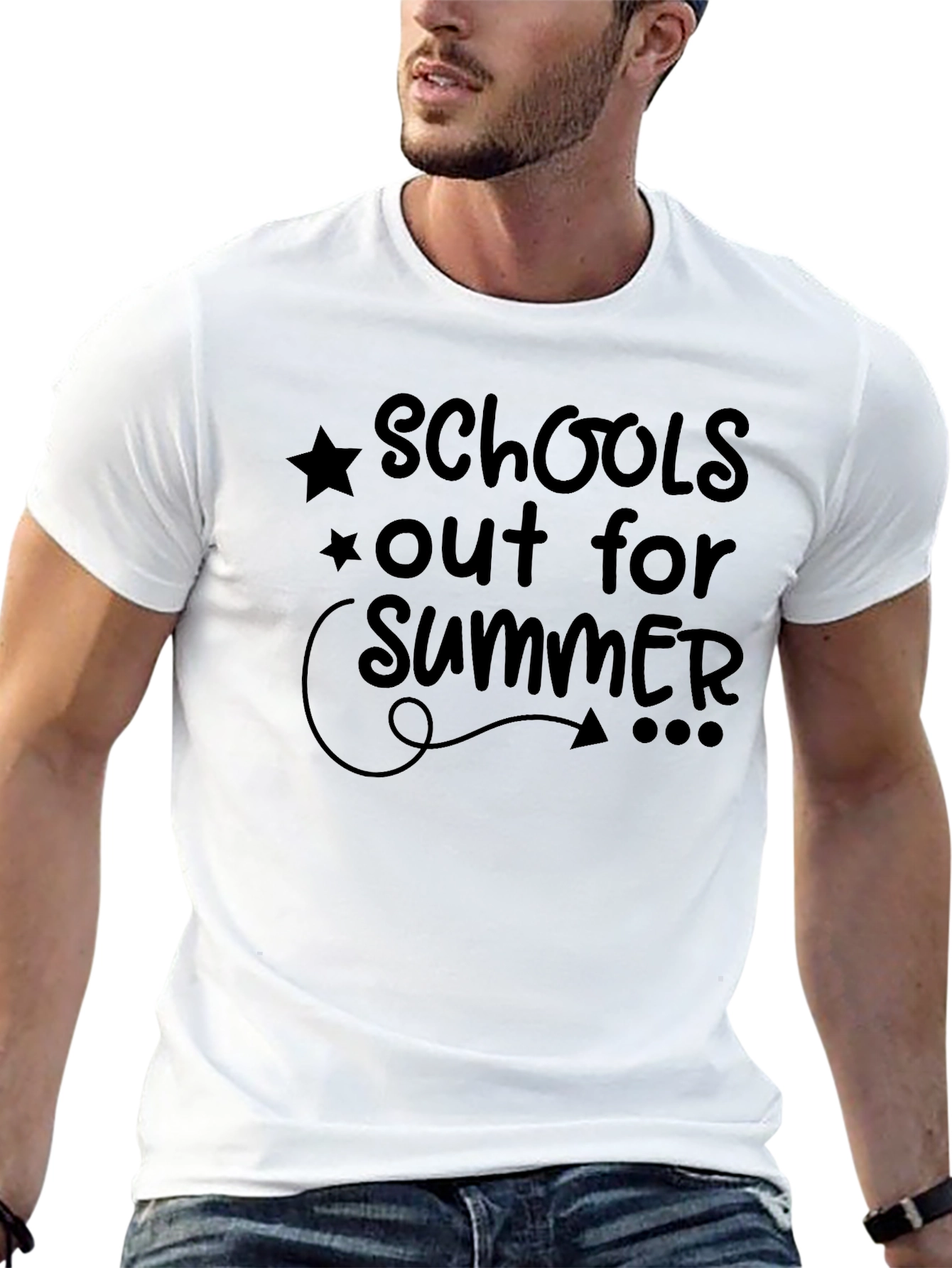 Black Schools Out for Summer Graphic T-Shirt view 13