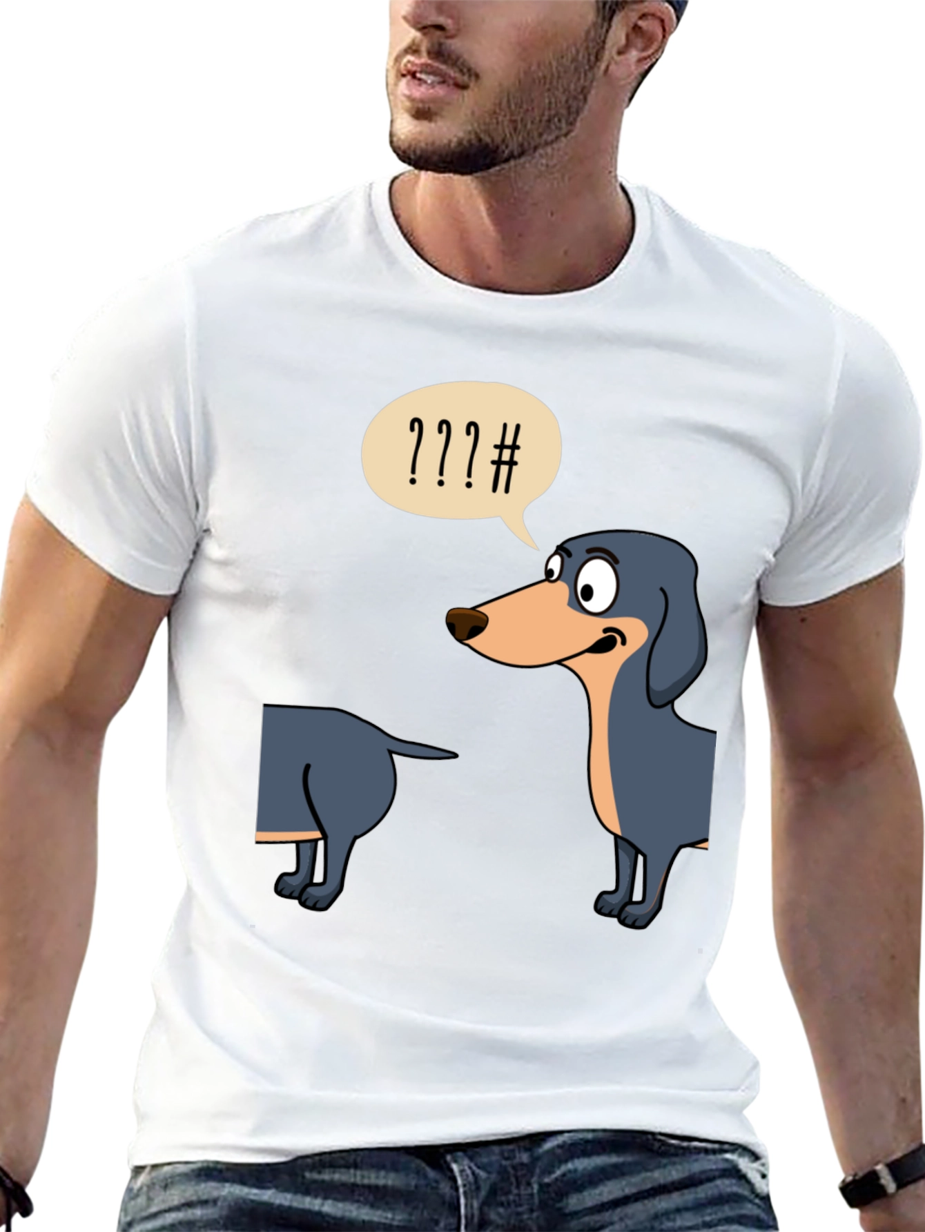 Black Funny Dachshund T-Shirt view 13
