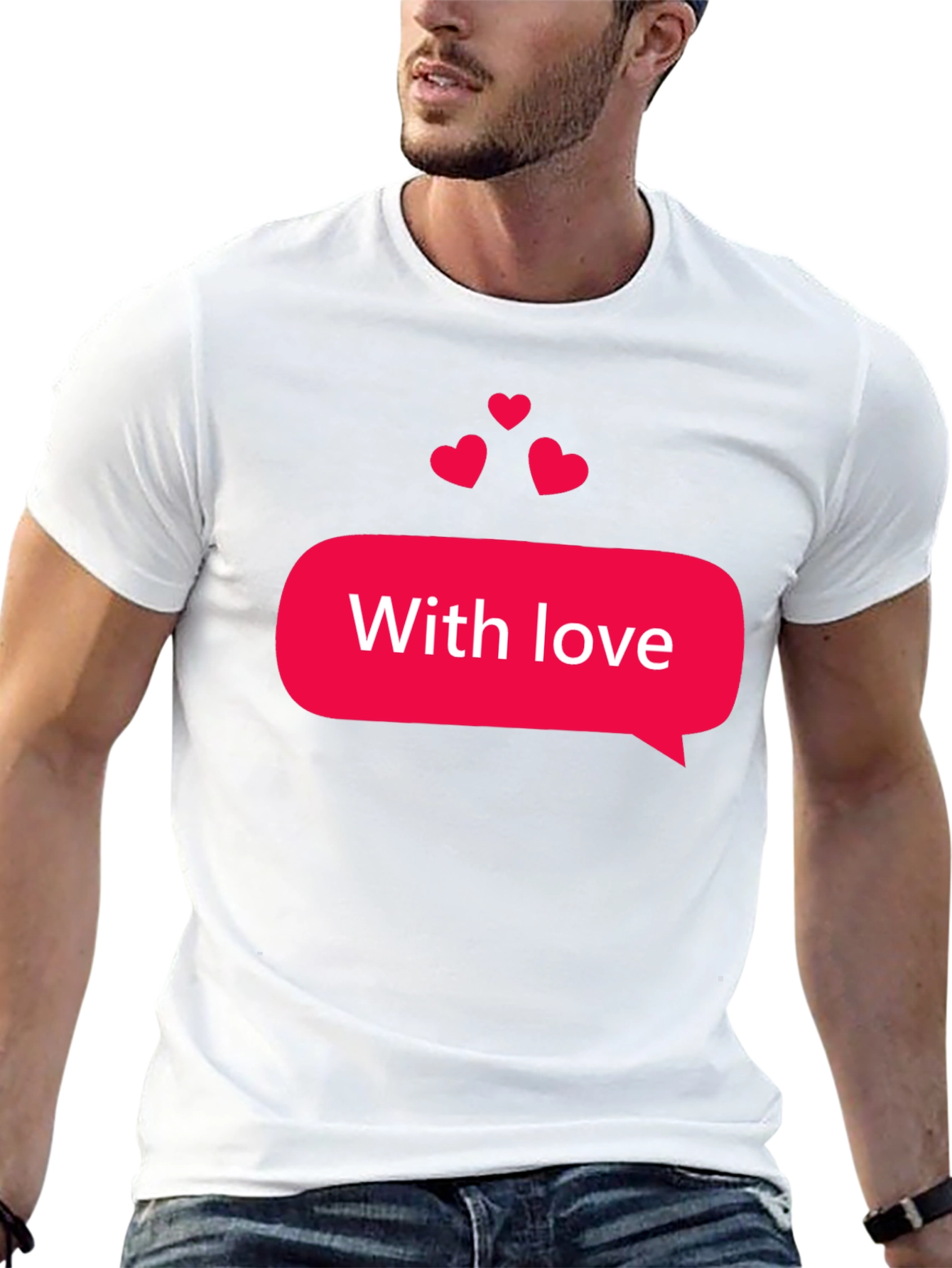 Black With Love Graphic Tee - Stylish Black T-Shirt view 13