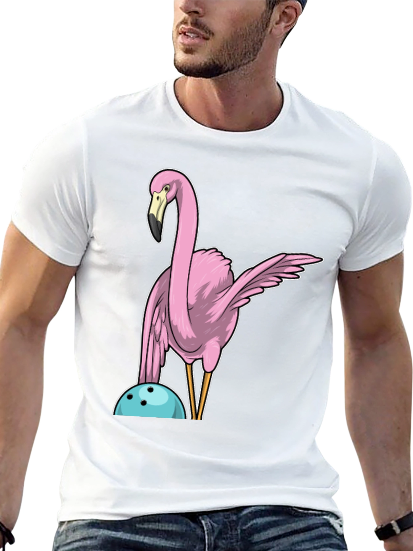 Black Flamingo Bowling T-Shirt view 13