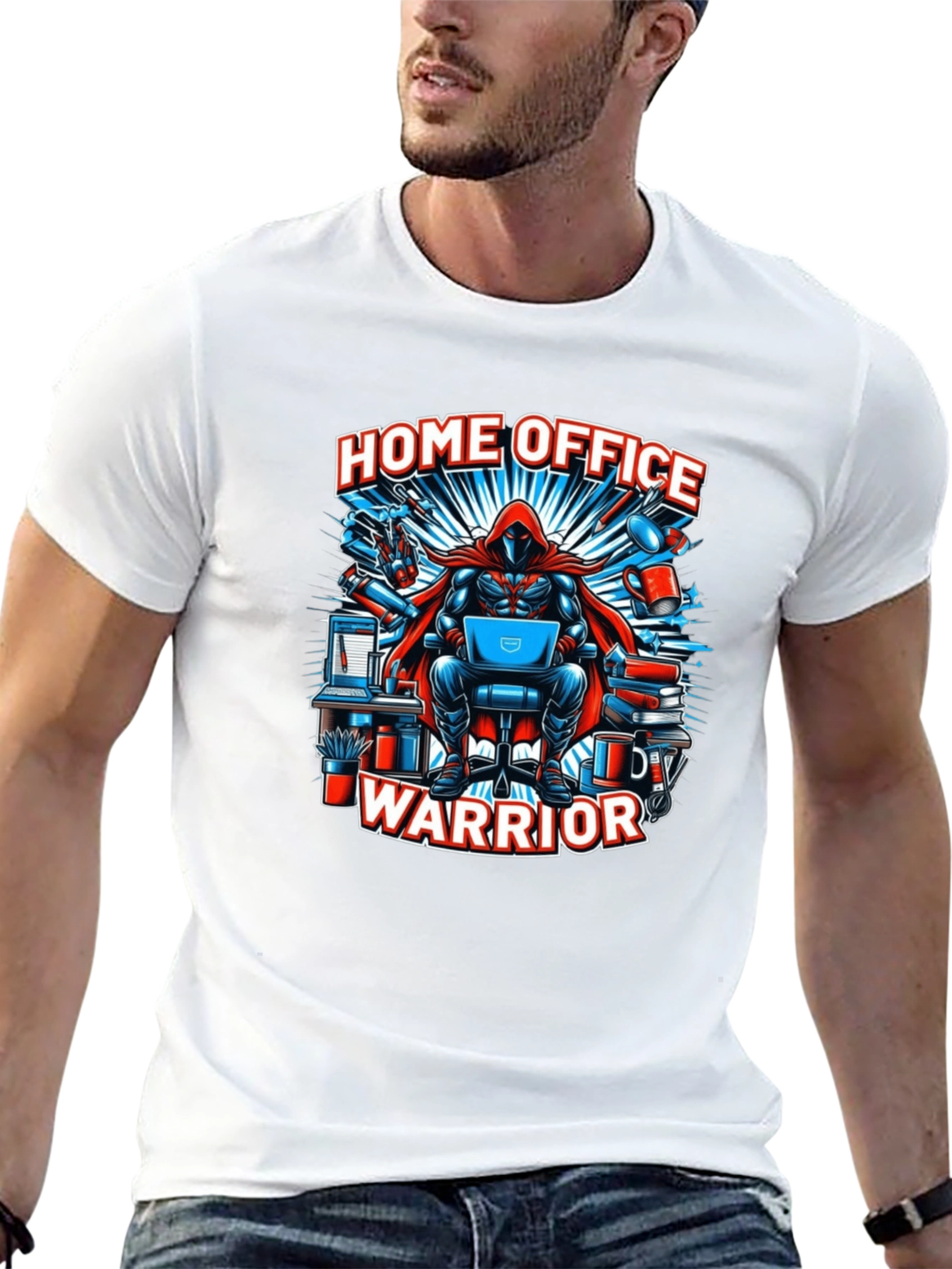 Home Office Warrior T-Shirt - Gamer Geek Tee - 13