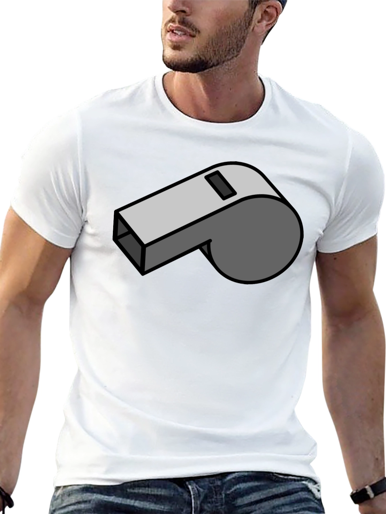 Black Whistle Graphic T-Shirt - Black view 13