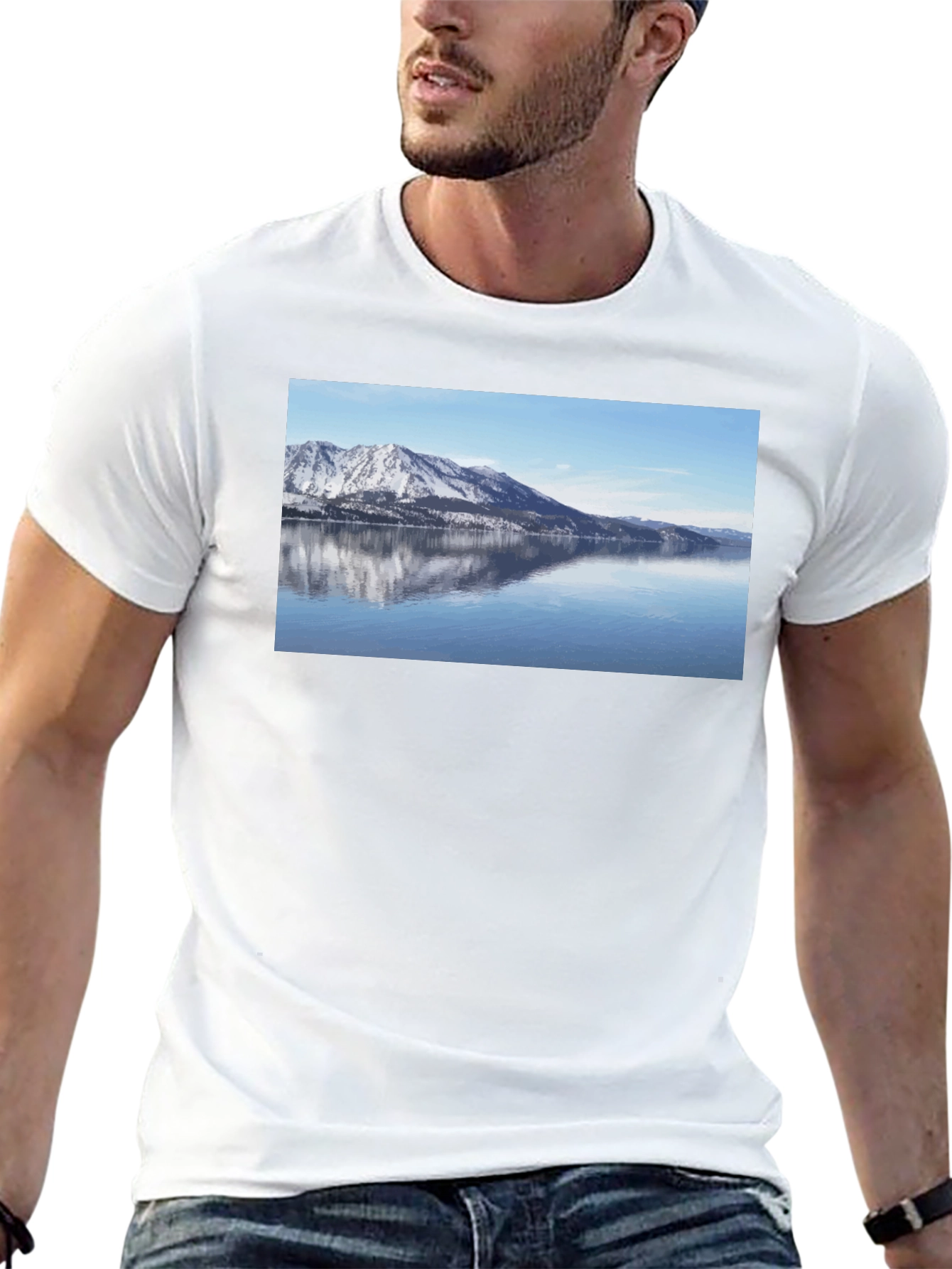 Black Mountain Lake View Graphic Tee view 13