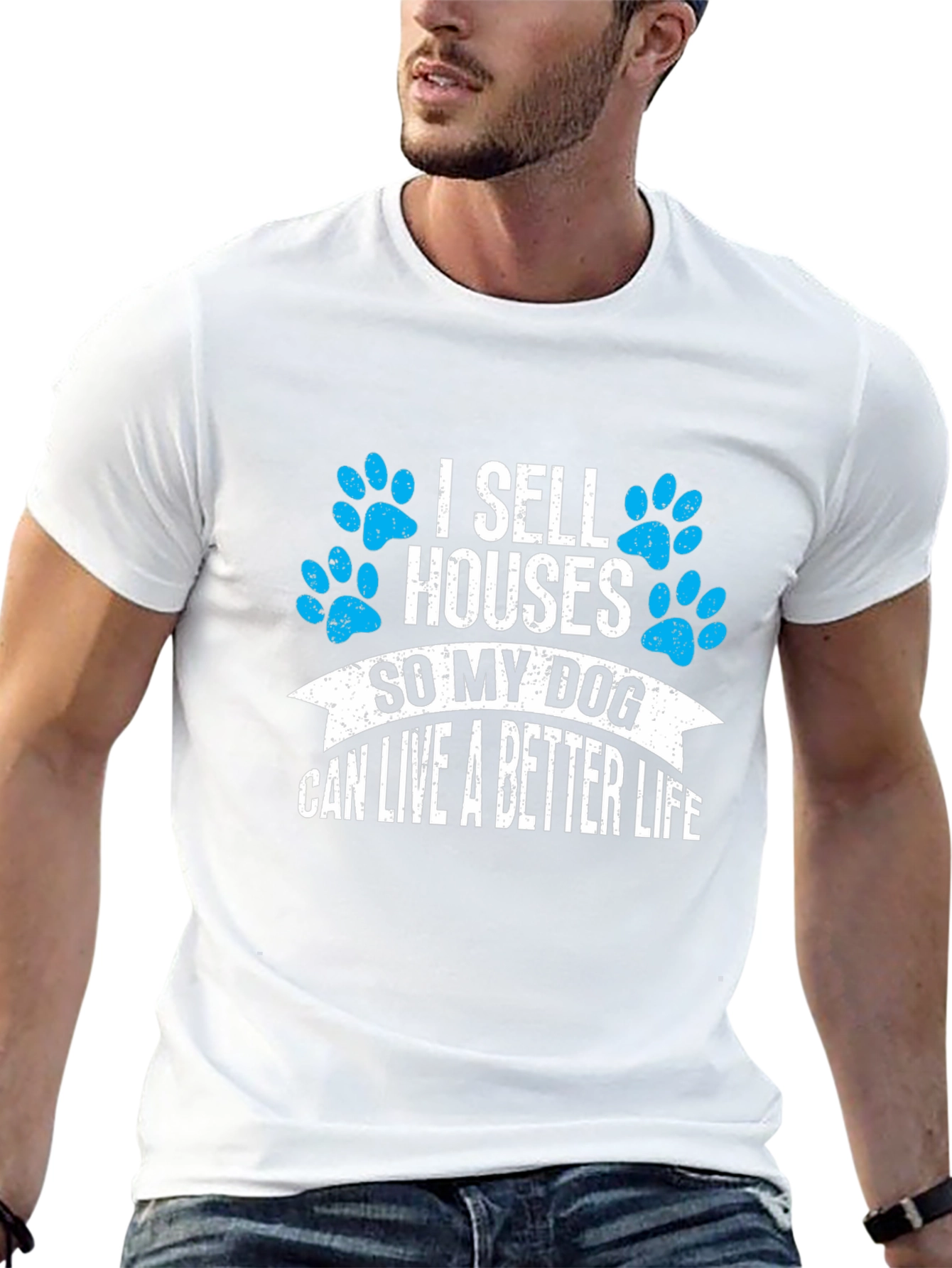 Black I Sell Houses So My Dog Can Live Better T-Shirt view 13