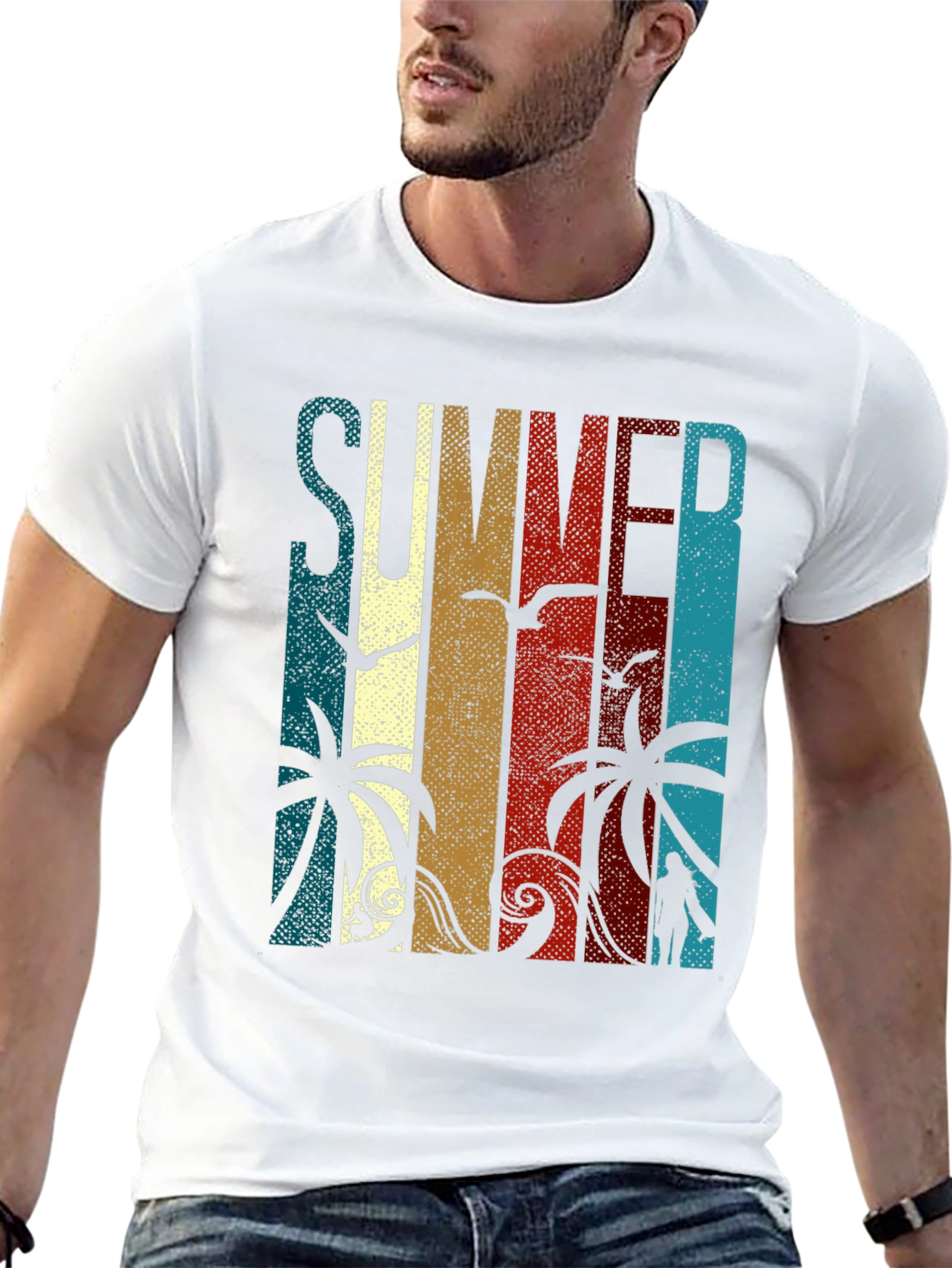 Black Summer Beach Graphic Tee view 13