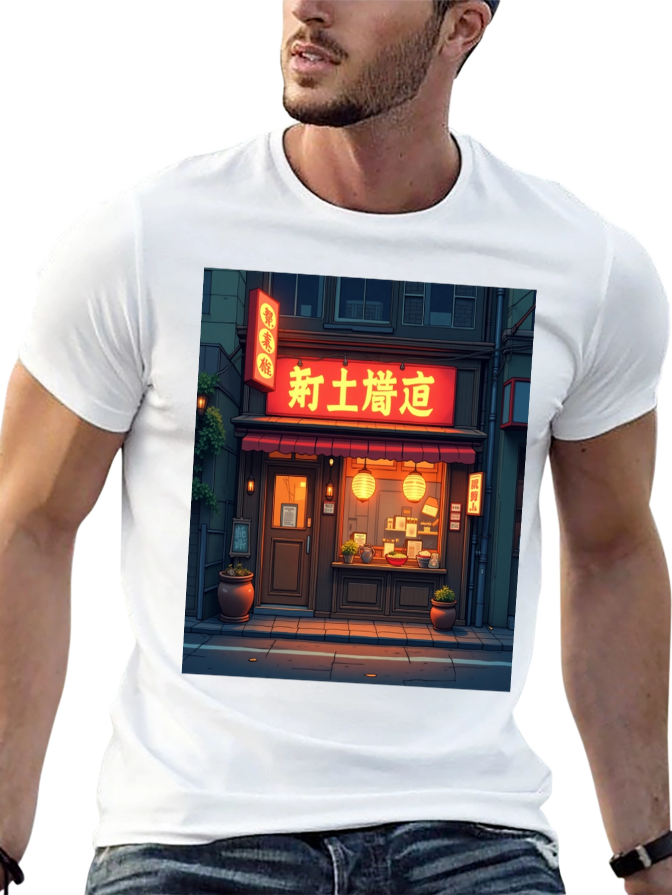 Black Japanese Ramen Shop Graphic Tee view 13