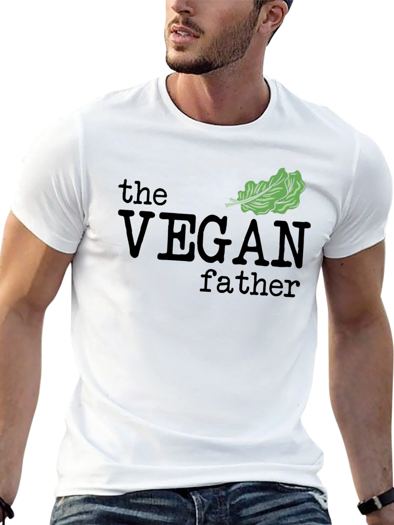 Black Vegan Father Graphic Tee view 13