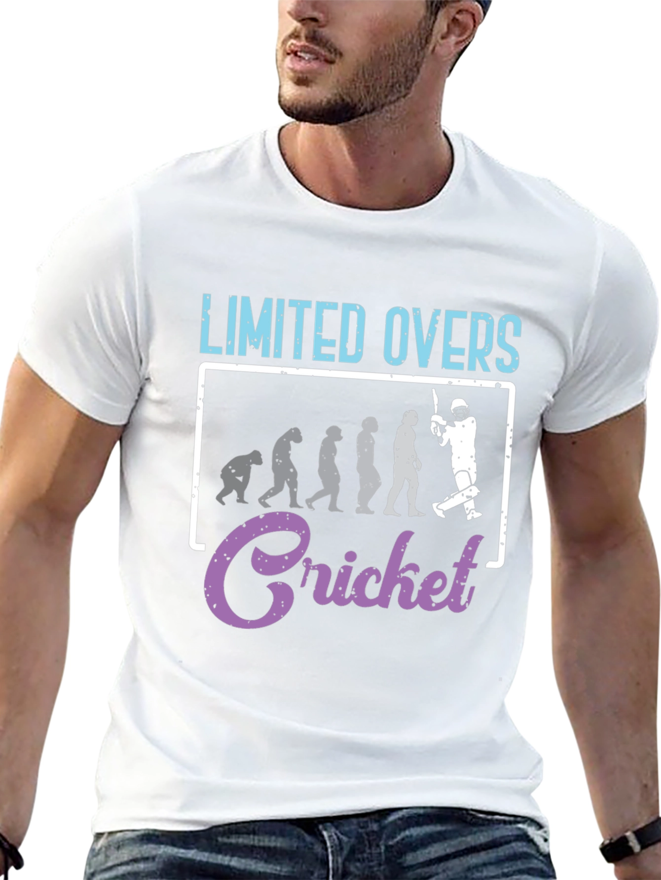 Black Limited Overs Cricket Evolution T-Shirt view 13
