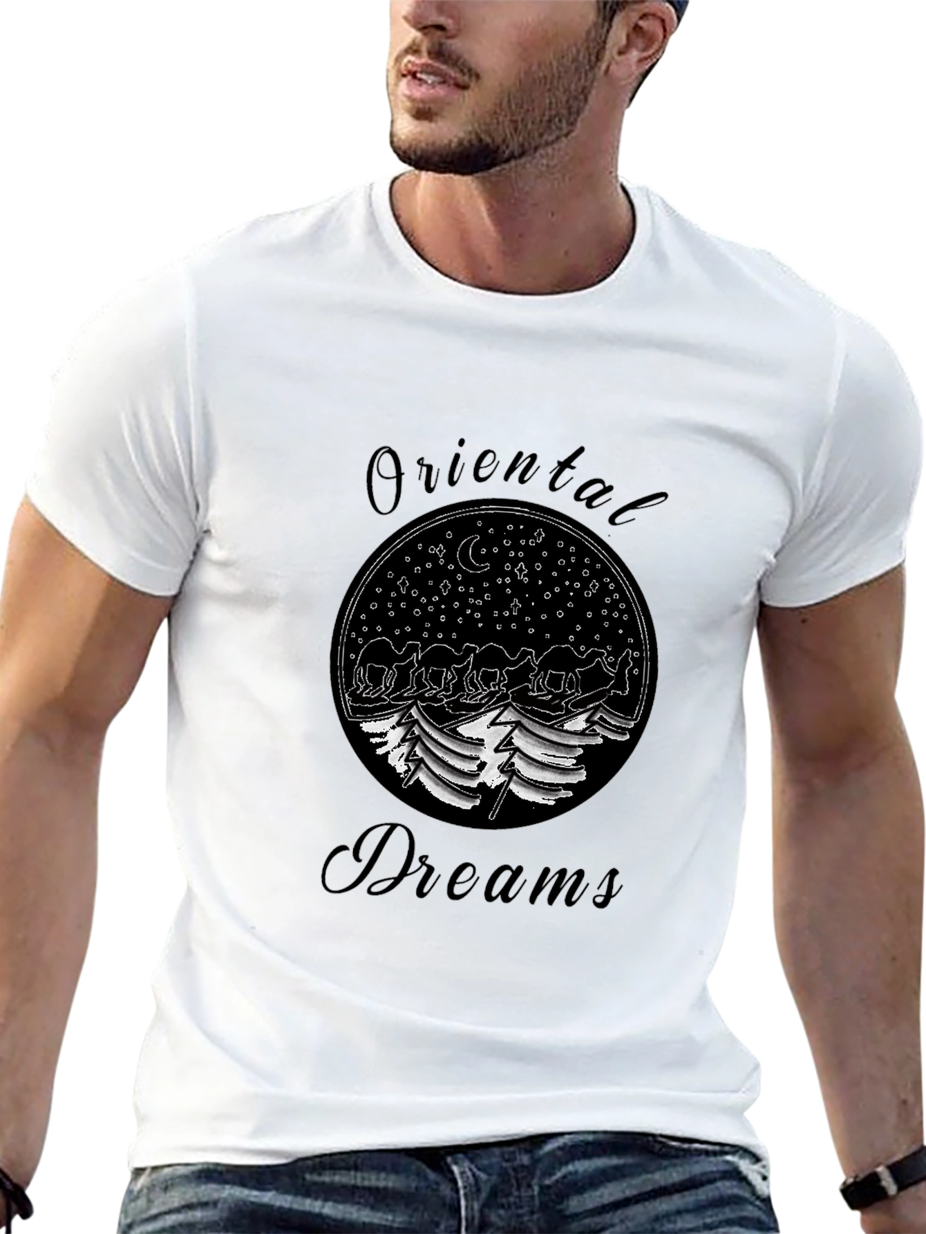 Black Oriental Dreams Graphic T-Shirt view 13