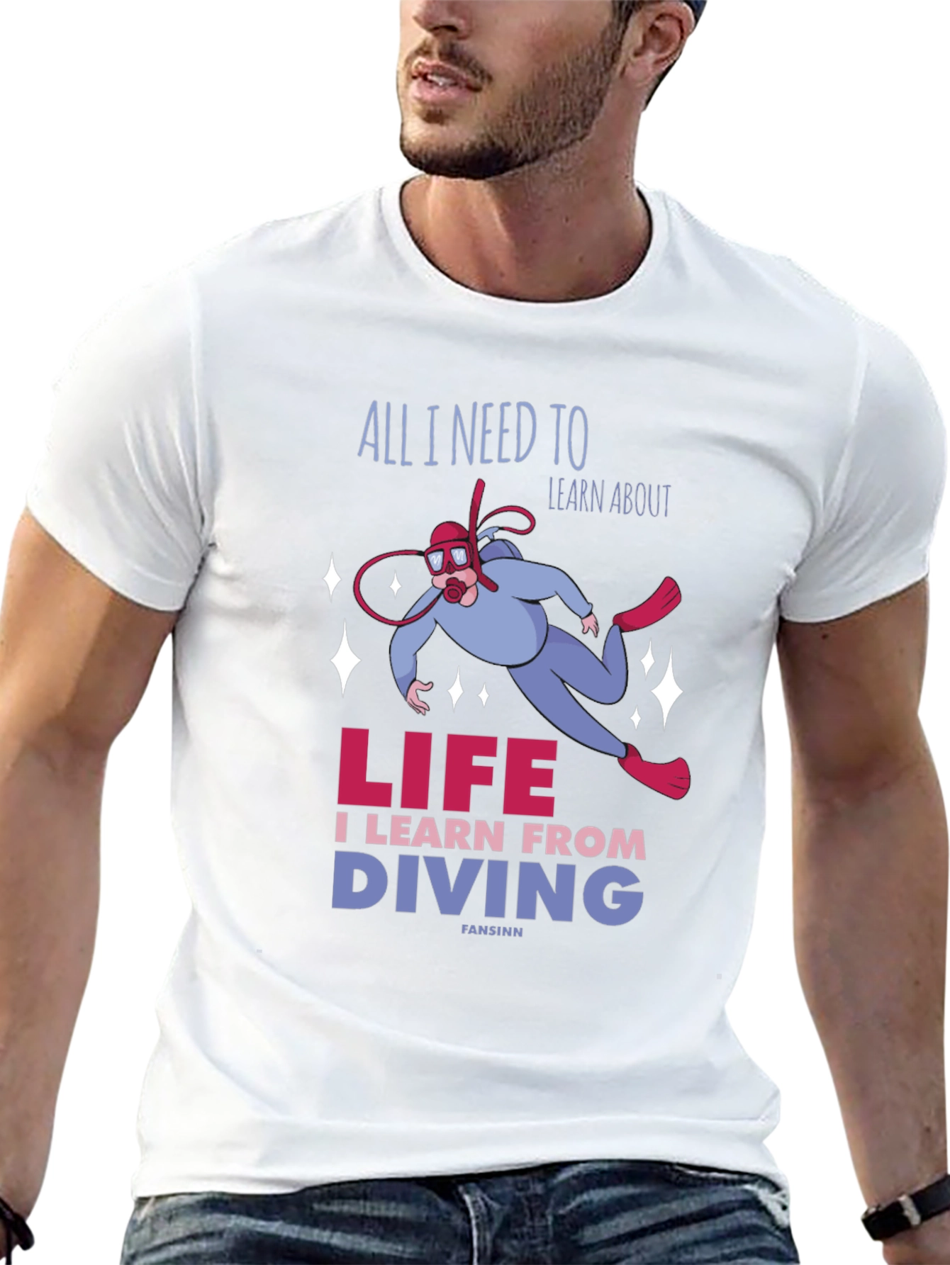 Black Diving Life T-Shirt: Learn from Diving view 13