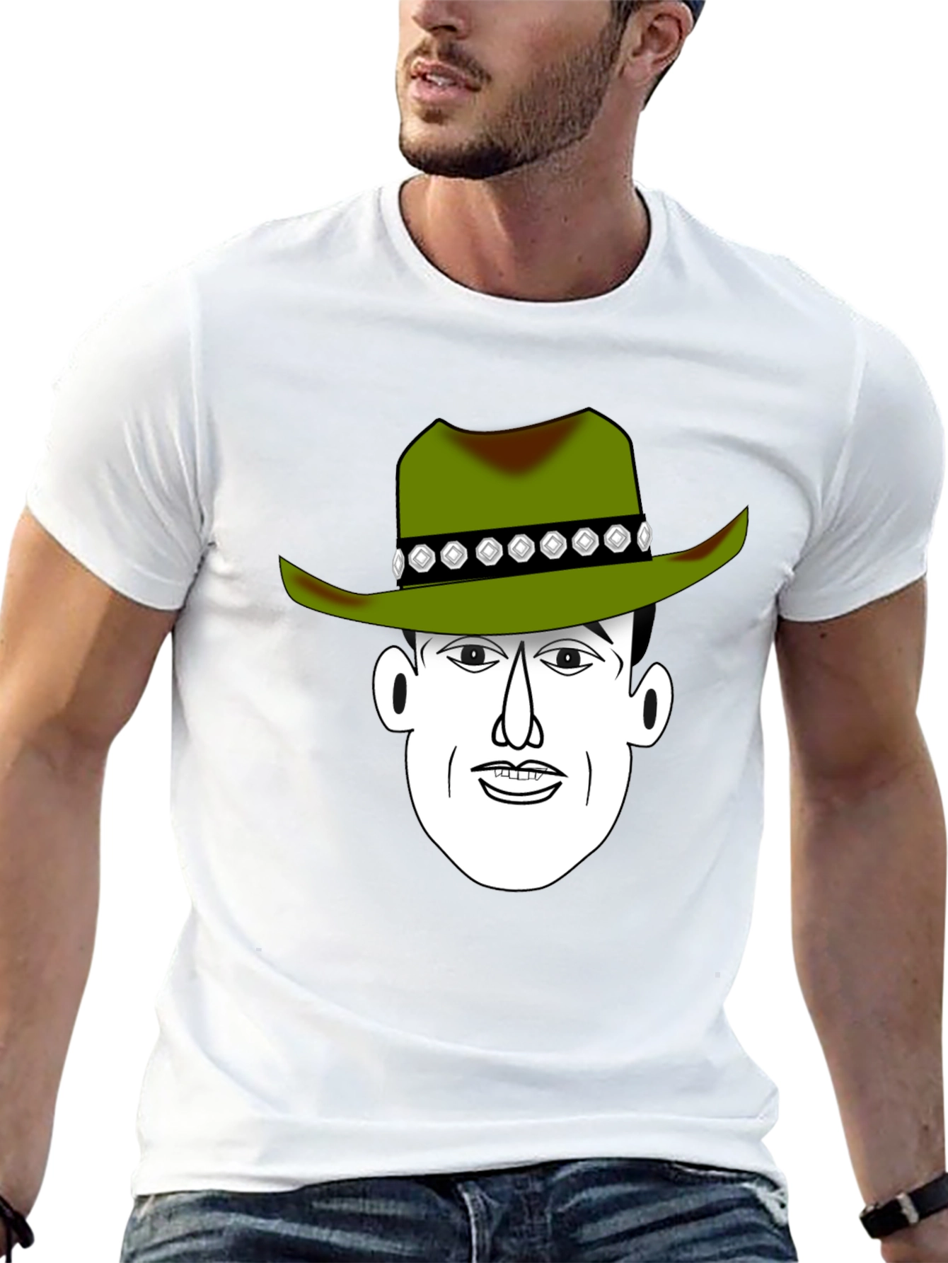 Black Cartoon Cowboy Graphic Tee view 13