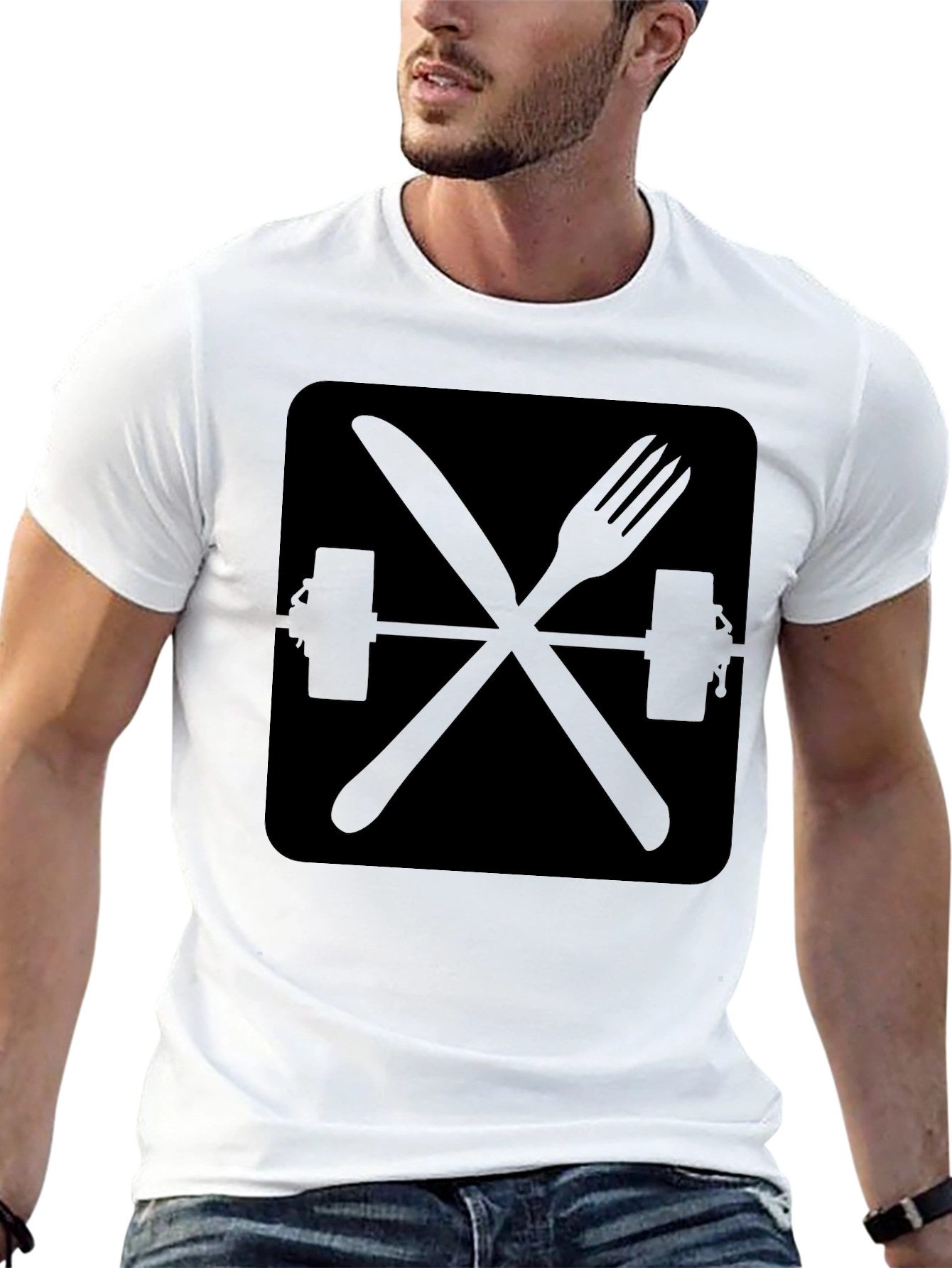 Black Eat Train Repeat Black Graphic Tee view 13