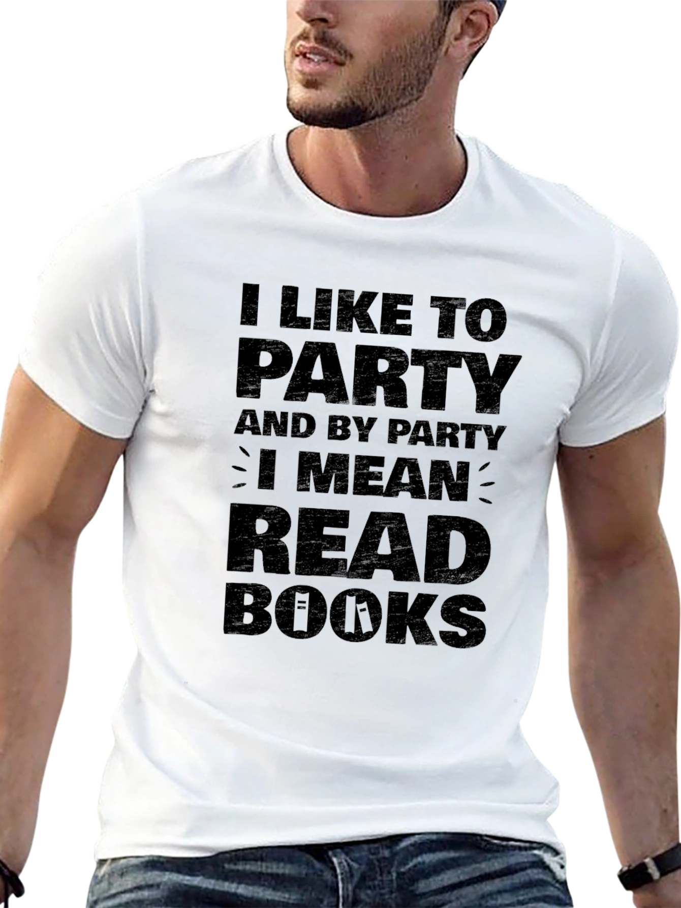 Black I Like To Party Read Books Black T-Shirt view 13