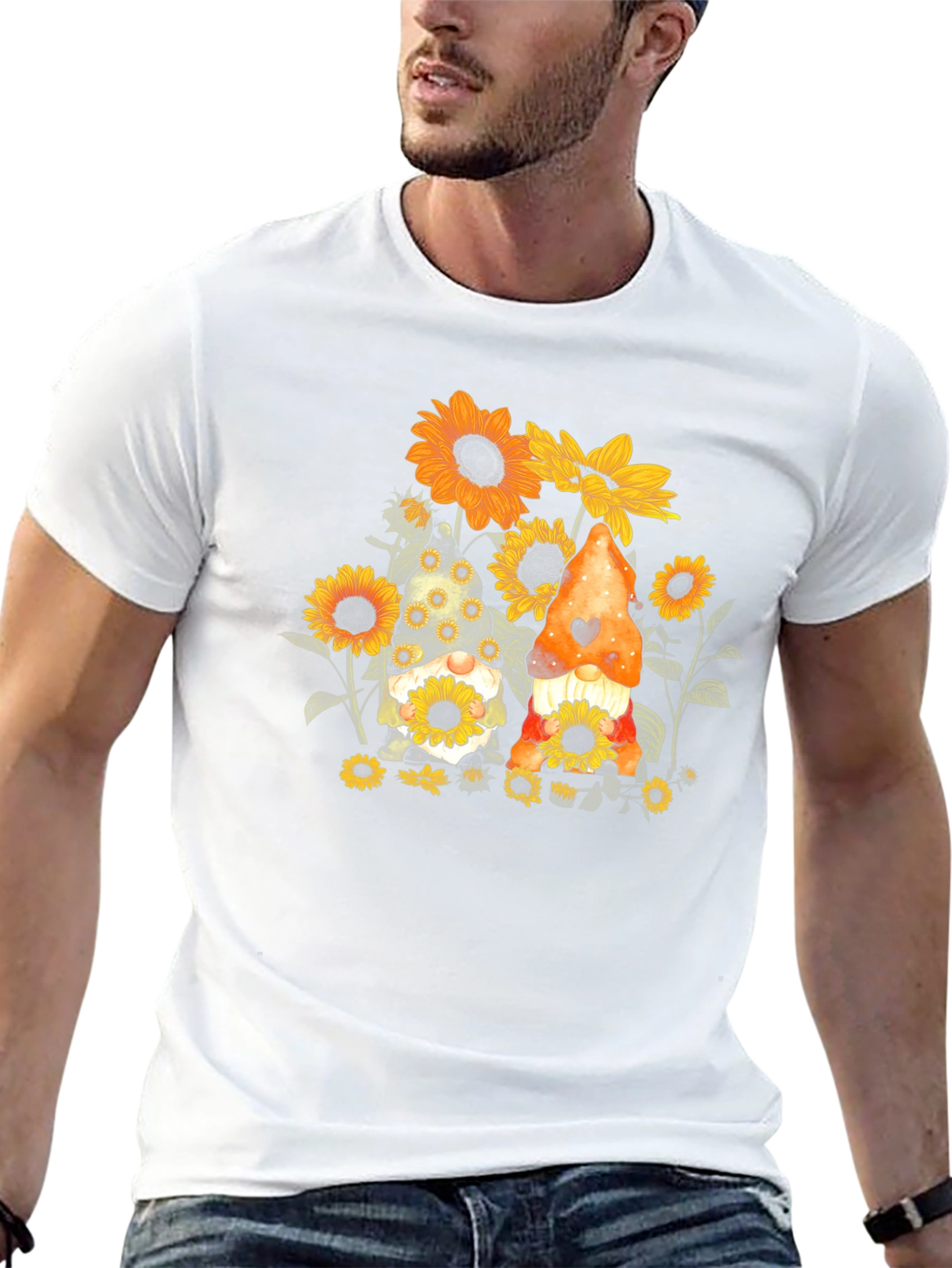 Sunflower Gnomes Black T-Shirt - 13