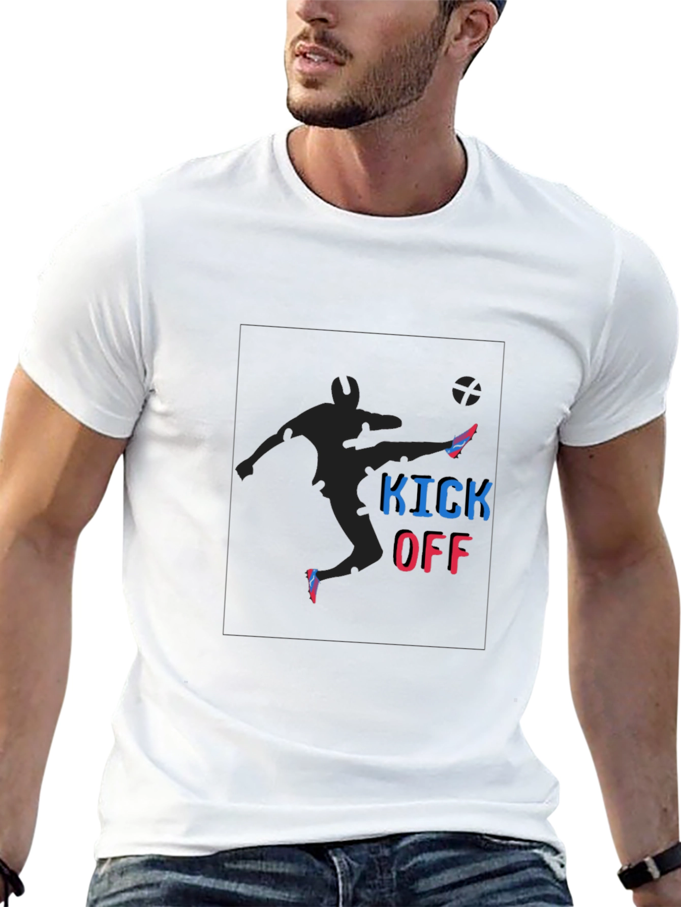 Black Kick Off Soccer T-Shirt view 13
