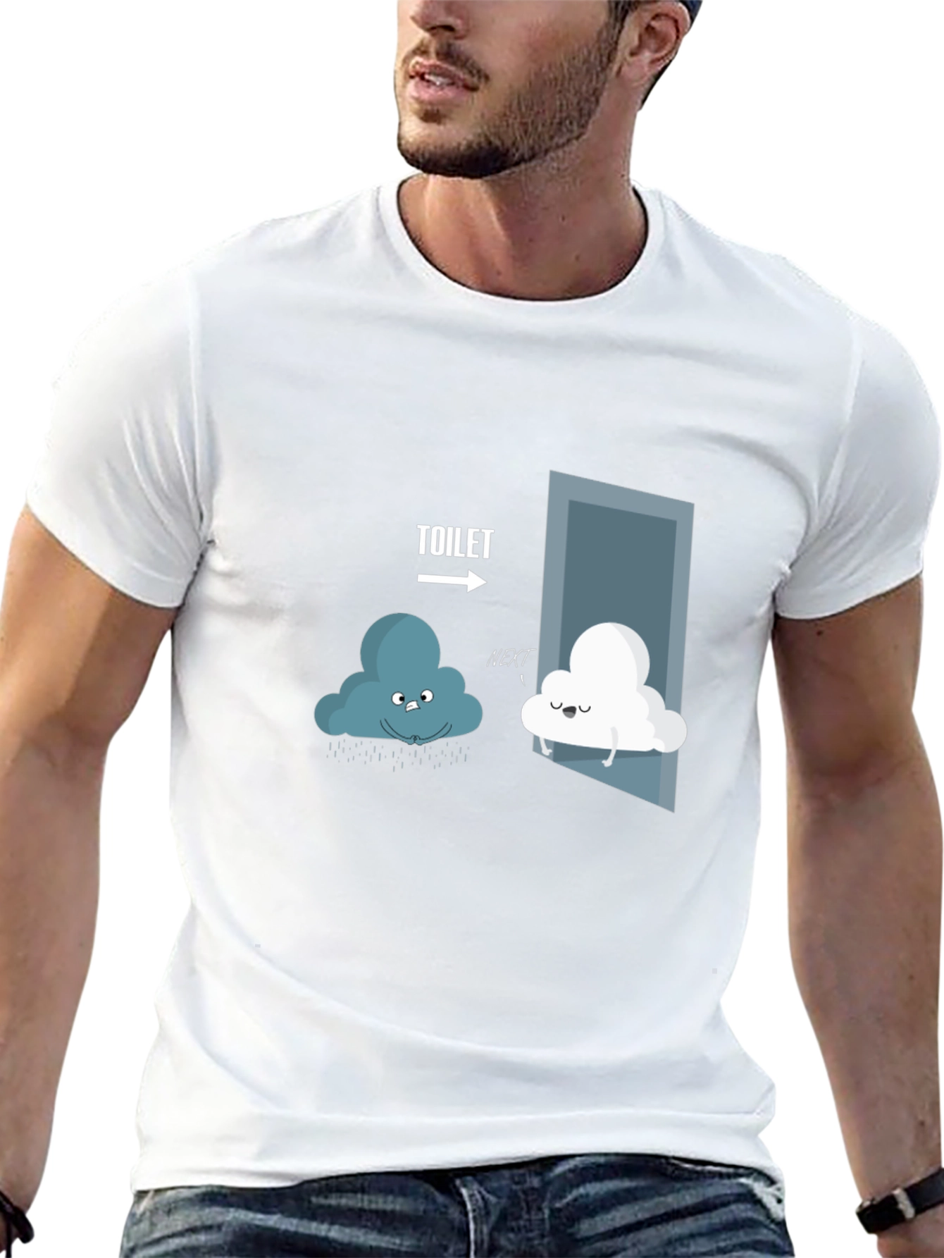 Black Toilet Humor Cloud T-Shirt  view 13