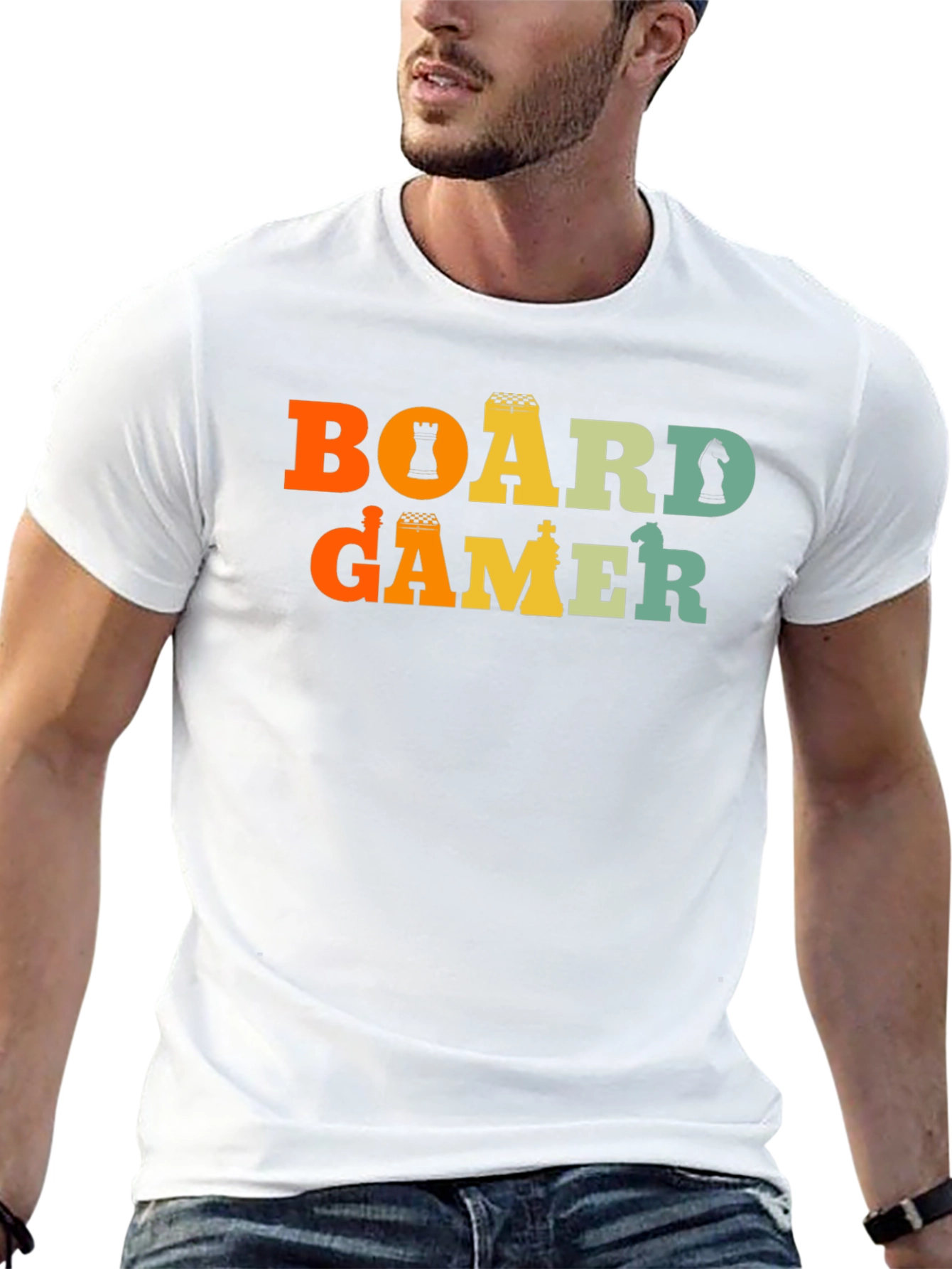 Black Board Gamer T-Shirt - Chess Piece Design view 13