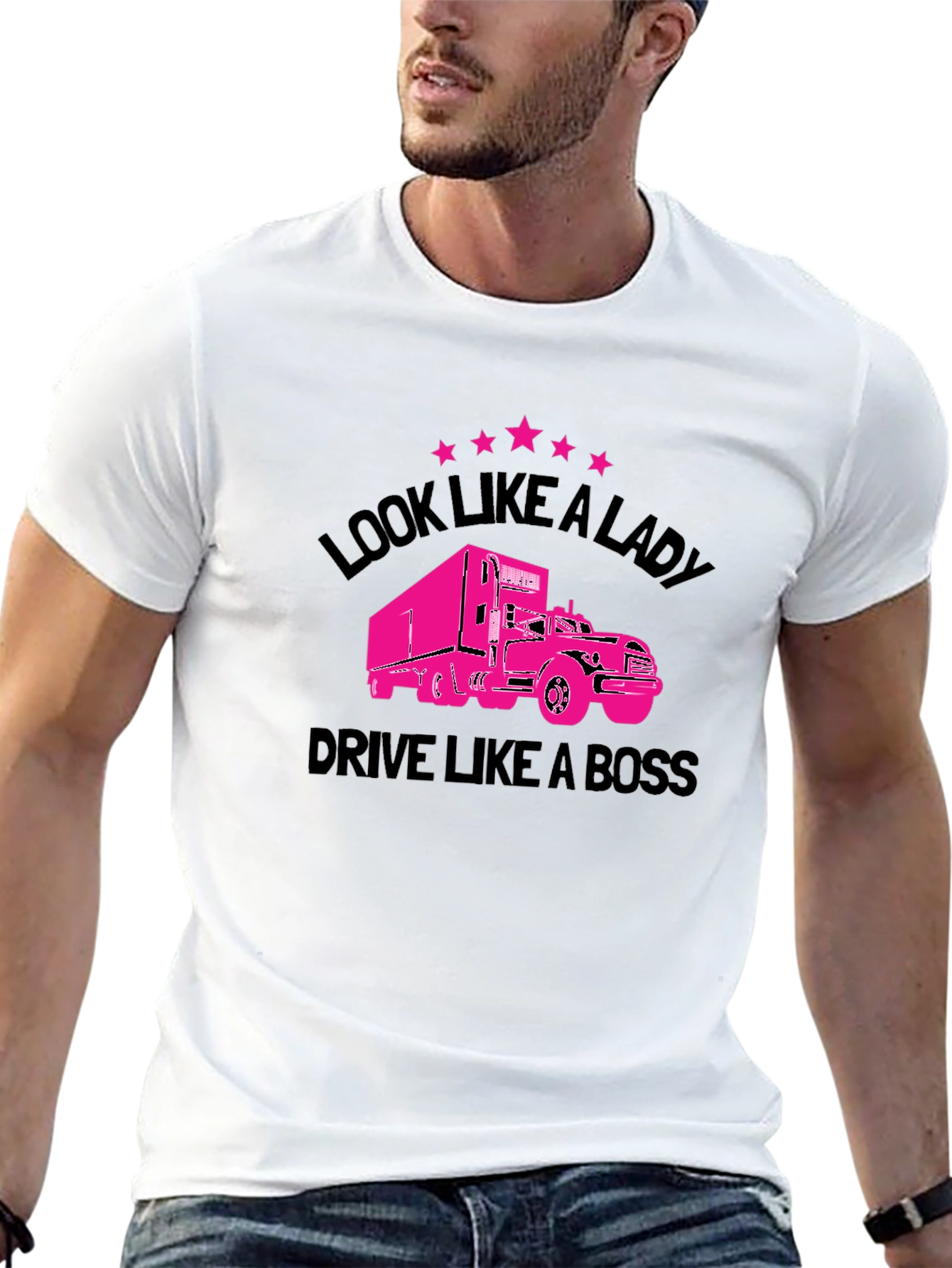 Black Look Like A Lady Drive Like A Boss T-Shirt view 13
