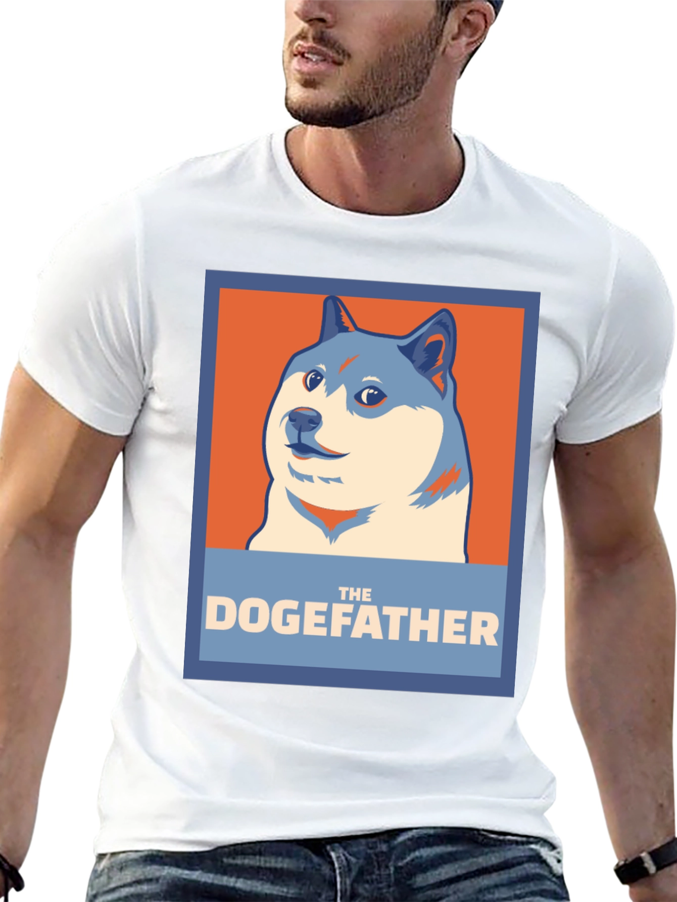 Black The Dogefather T-Shirt - Meme Humor Graphic Tee view 13