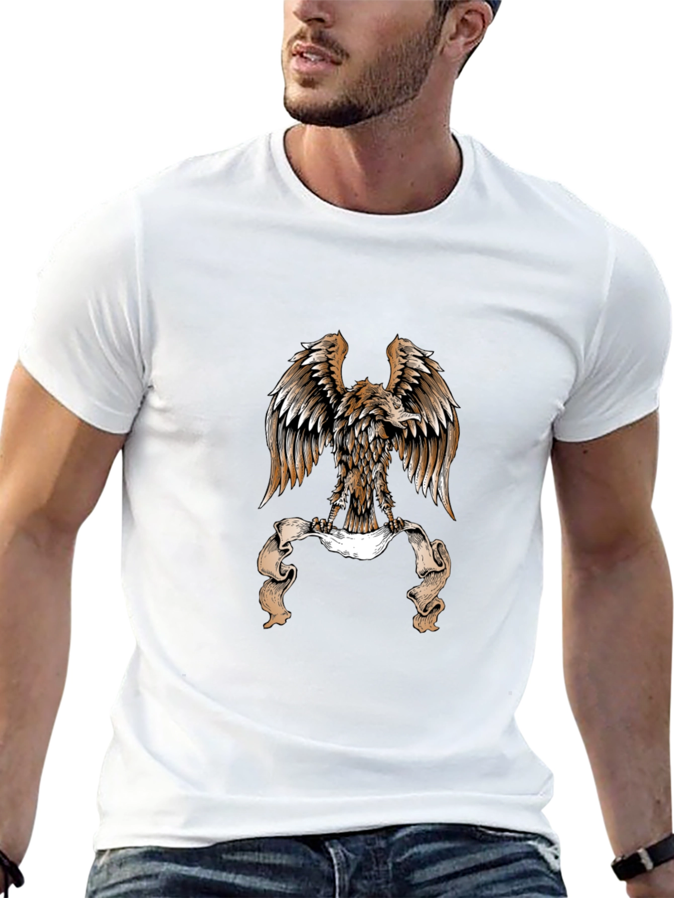 Black Eagle Graphic Black T-Shirt - Bold Design view 13