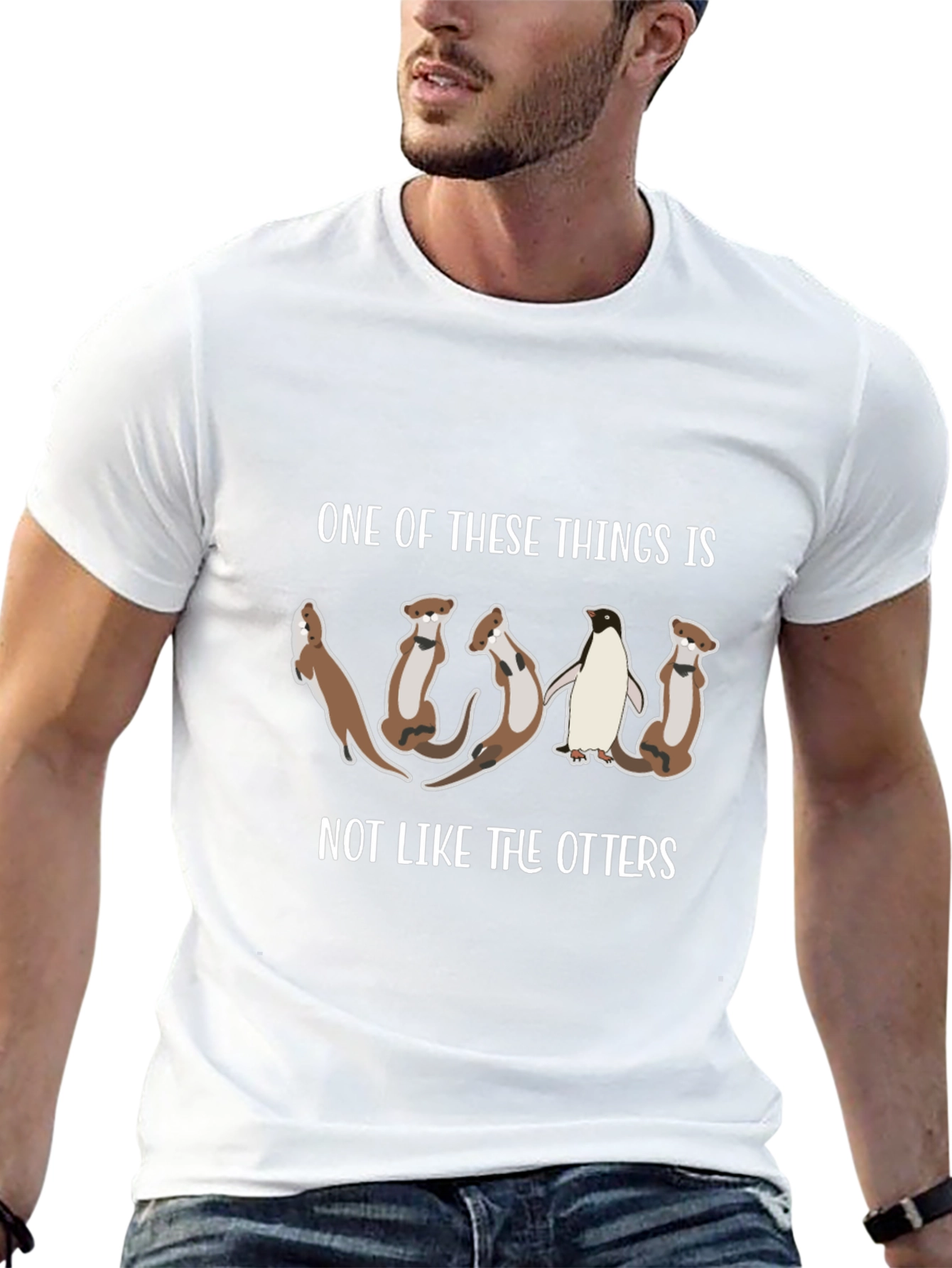 Black Funny 'One of These Things' T-Shirt - Otter & Penguin Design view 13