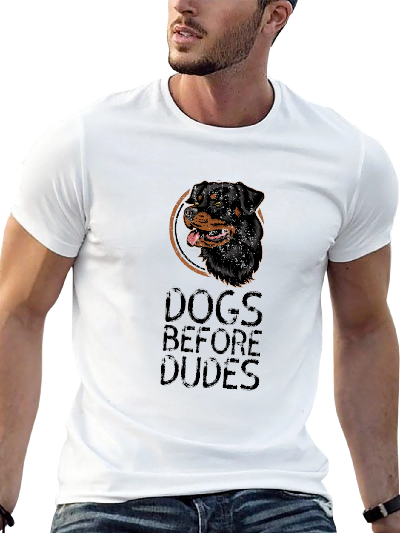 Dogs Before Dudes Black Graphic Tee - 13