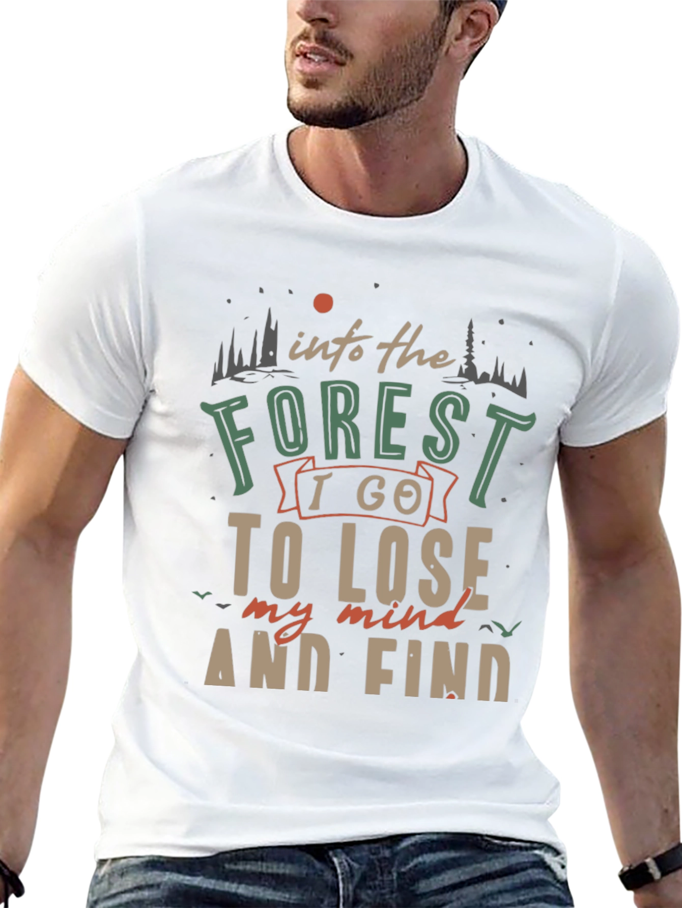 Black Into the Forest Graphic Tee view 13