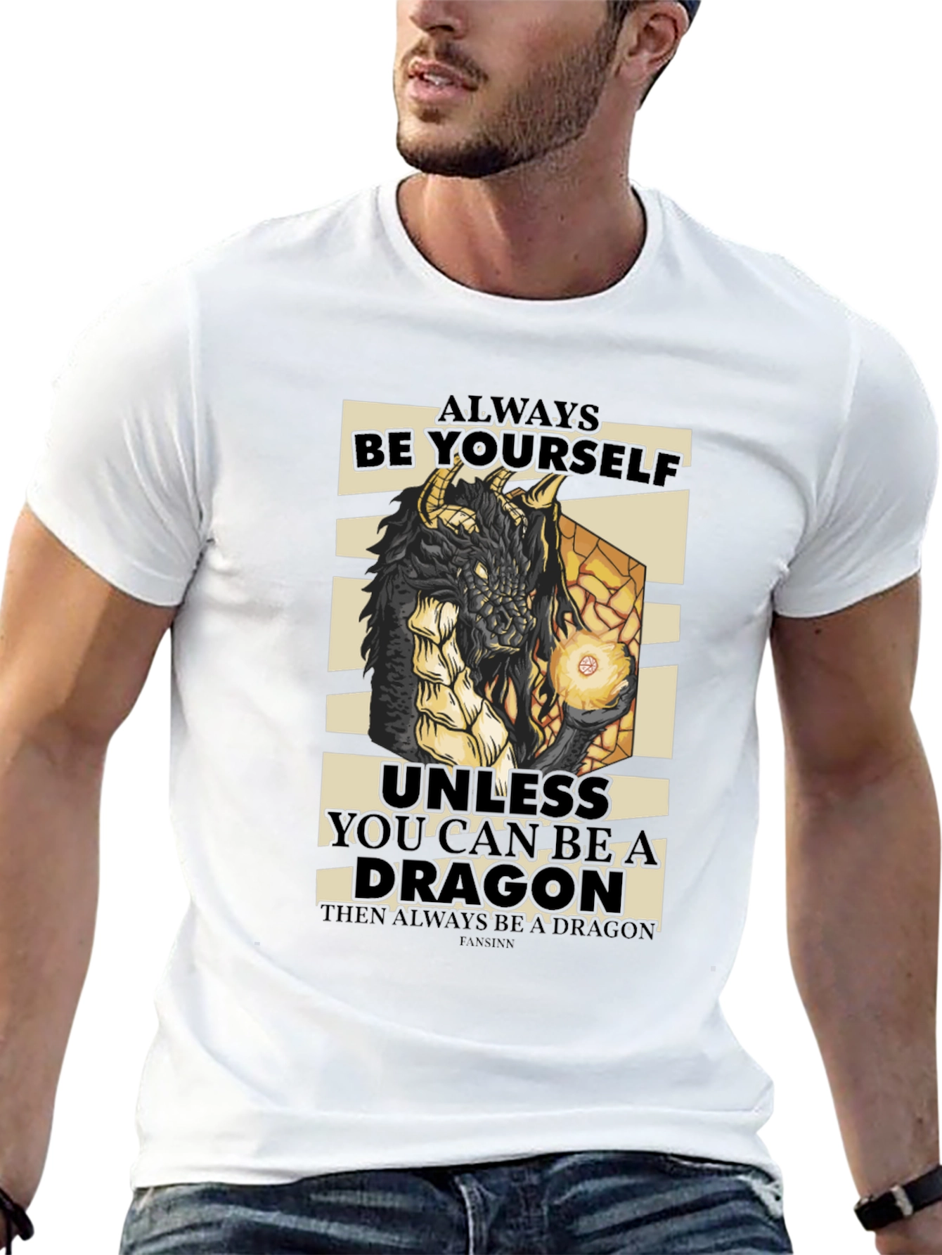 Black Dragon Graphic Tee - Always Be Yourself T-Shirt view 13